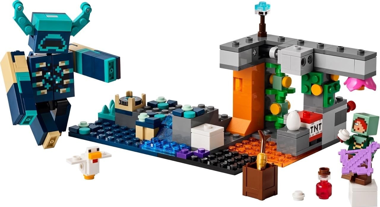 image:imageLEGO Minecraft The Warden Encounter Kids Toy Collectible Building Set for Boys and Girls 7 with Silent Ranger Minifigure Great Birthday Gift for Gamers and Kids Who Love Minecraft Toys 21274