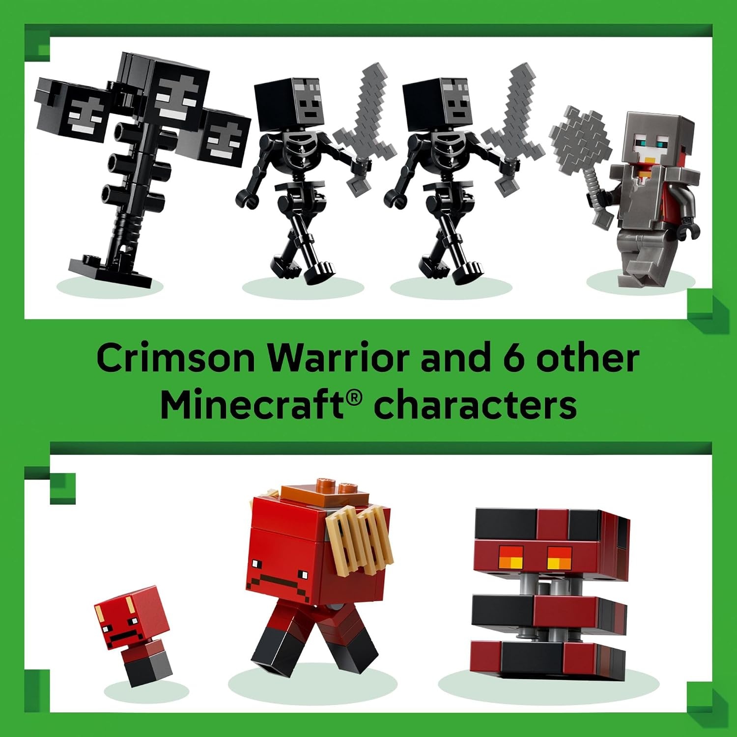image:imageLEGO Minecraft Wither Battle Building amp Pretend Play Toy for Boys amp Girls Video Game Playset amp Toy Figures for Kids Ages 8 WCrimson Warrior Minifigure amp More Gift Idea for Birthdays 21590