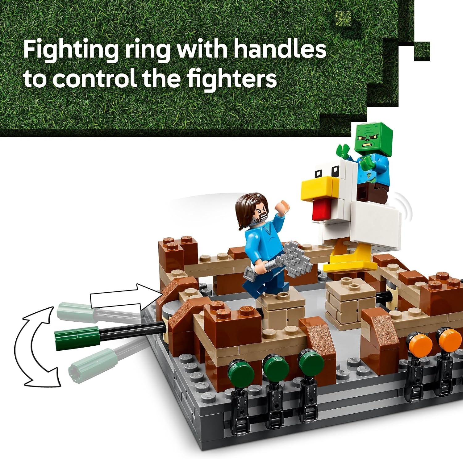 image:imageLEGO Minecraft Woodland Mansion Fighting Ring Building Toy for Kids Age 10 Includes Steve Garrett amp Henry Minecraft Figures Plus a Chicken Jockey amp More Birthday Gift Idea for Fans 21272
