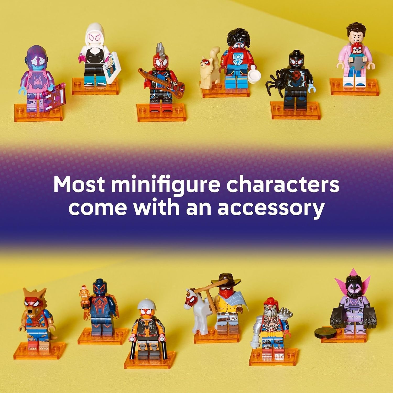 image:imageLEGO Minifigures SpiderMan Across The SpiderVerse 6 Pack SpiderMan Toys for Boys amp Girls Ages 5 Pretend Play Action Figures for Kids Gift for Birthdays 66797