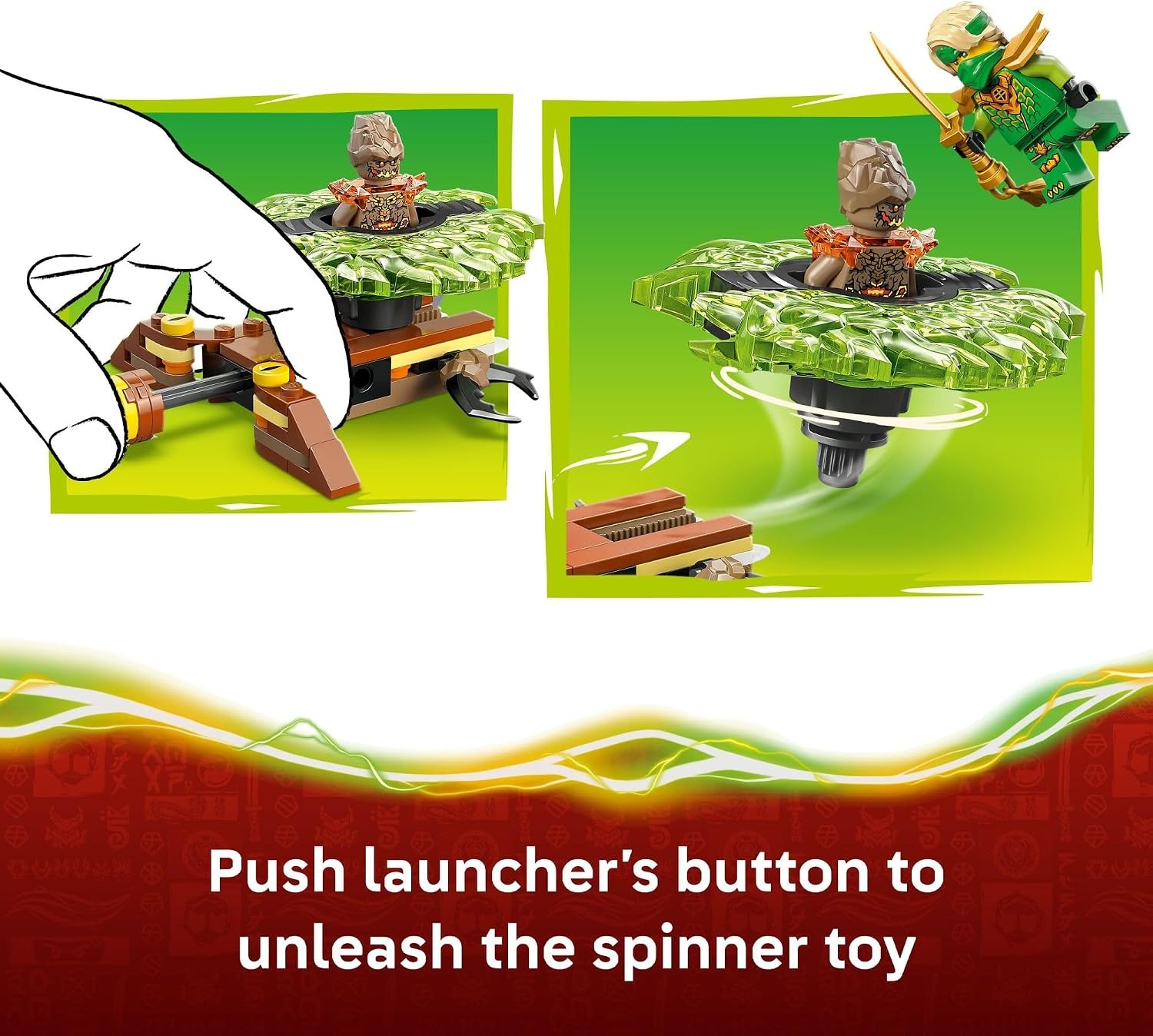 image:imageLEGO NINJAGO Loyd vs Earth Monster Spinner Building Toy for Boys amp Girls Ninja Toy Figures amp Playset for Kids Ages 6 Includes 2 Minifigures for Pretend Play Gift Idea for Birthdays 71850
