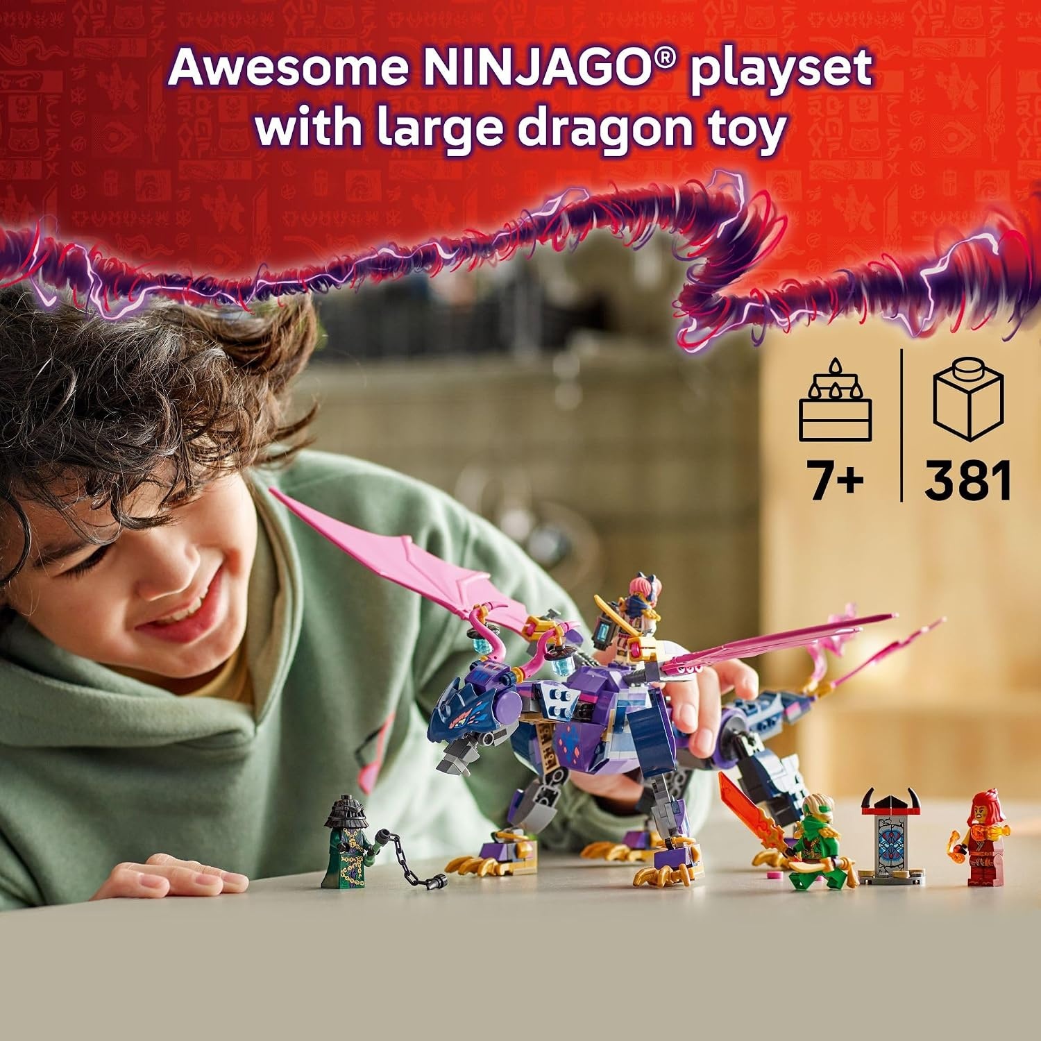 image:imageLEGO NINJAGO Rontu the Master Dragon Building Toy Dragons Rising Model Building Kit for Boys amp Girls Ages 7 Kids Toy W 4 Ninja Minifigures amp Dragon Figurine Gift Idea for Birthdays 71842