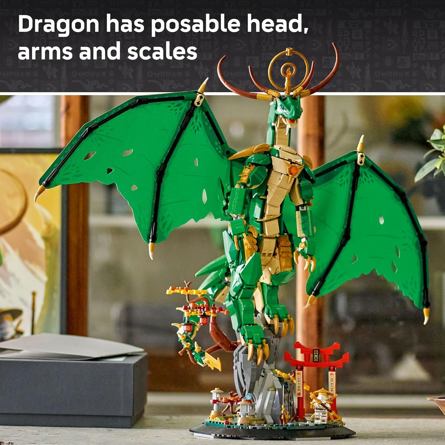 image:imageLEGO NINJAGO The Guardian Dragon Model Building Kit from Legends Monstrosity Series Room Decor for Teens Includes Master Wu Minifigure Gift for Teenage Boys Girls and Fans Ages 14 71847