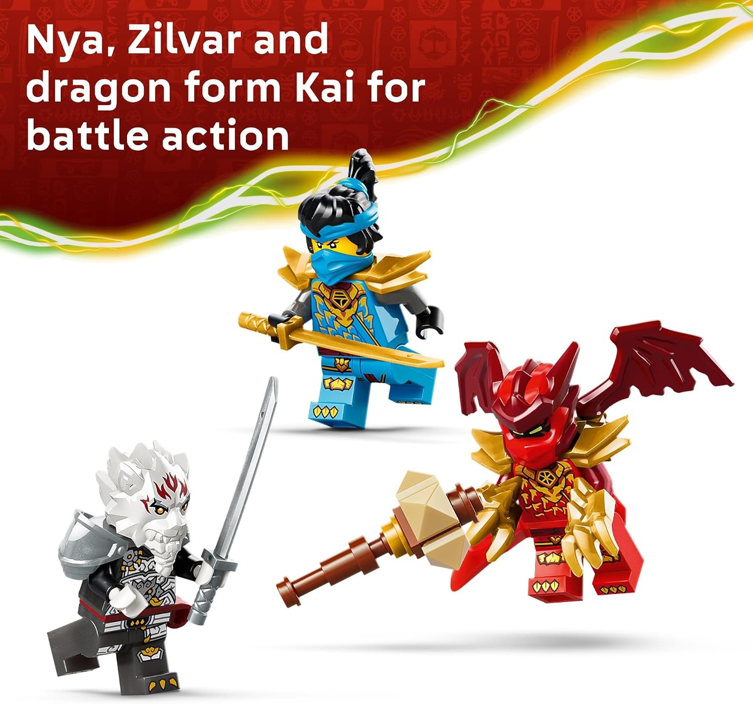 image:imageLEGO NINJAGO Zilvar and Grimtak the Dragon Beast 71863 Building Toys for Boys amp Girls Ages 7 Action Figures for Pretend Play 3 Minifigures 232 pieces Gift for Birthdays