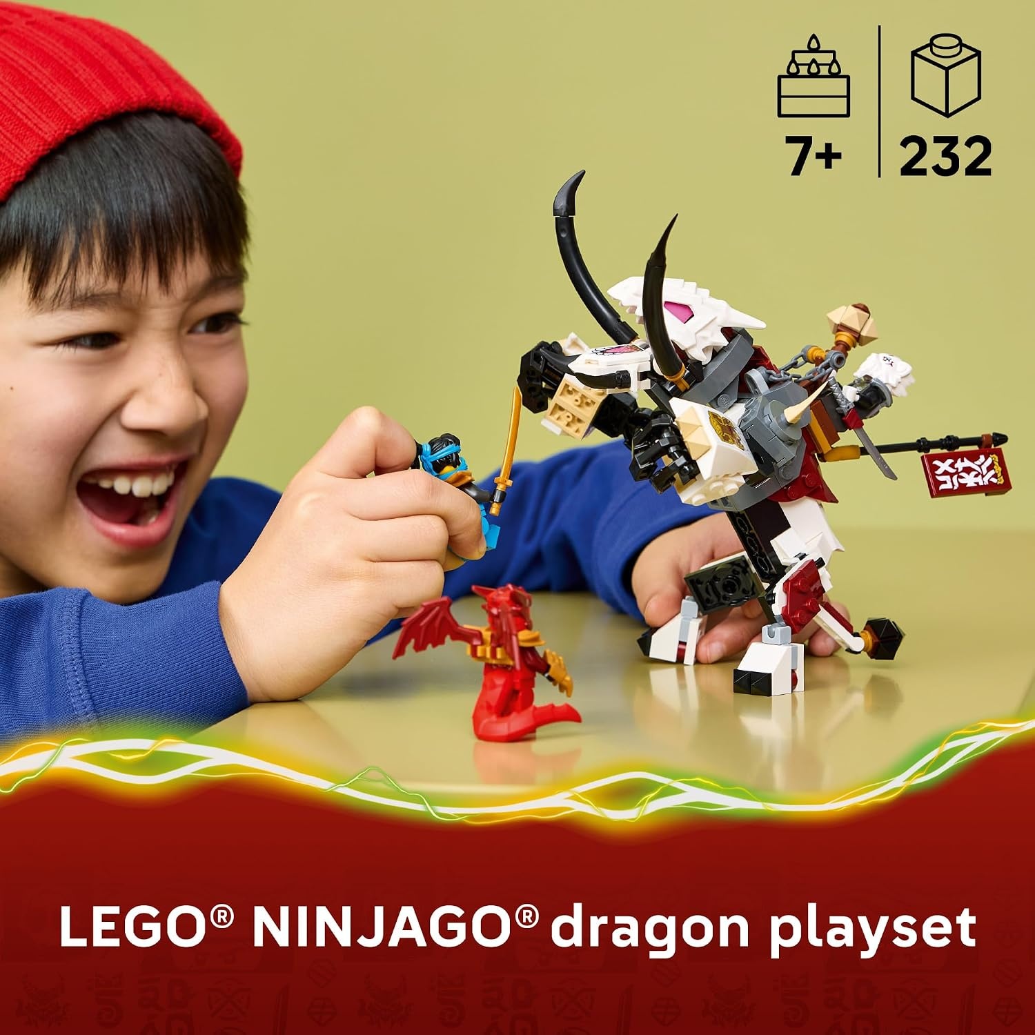 image:imageLEGO NINJAGO Zilvar and Grimtak the Dragon Beast 71863 Building Toys for Boys amp Girls Ages 7 Action Figures for Pretend Play 3 Minifigures 232 pieces Gift for Birthdays