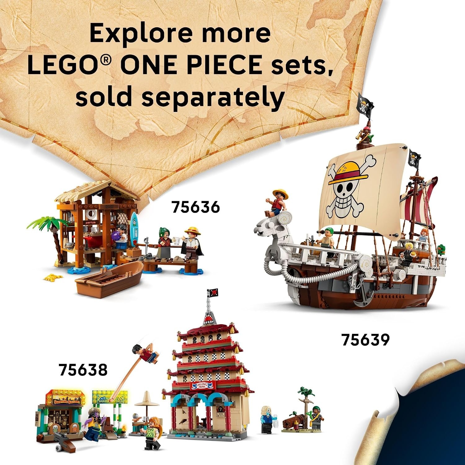 image:imageLEGO ONE PIECE Buggy the Clowns Circus Tent Building Blocks Creative Building Toy for Boys amp Girls 8 4 Toy Figures amp Playset for Pretend Play Gift Idea for Birthdays amp Anime Fans 75637