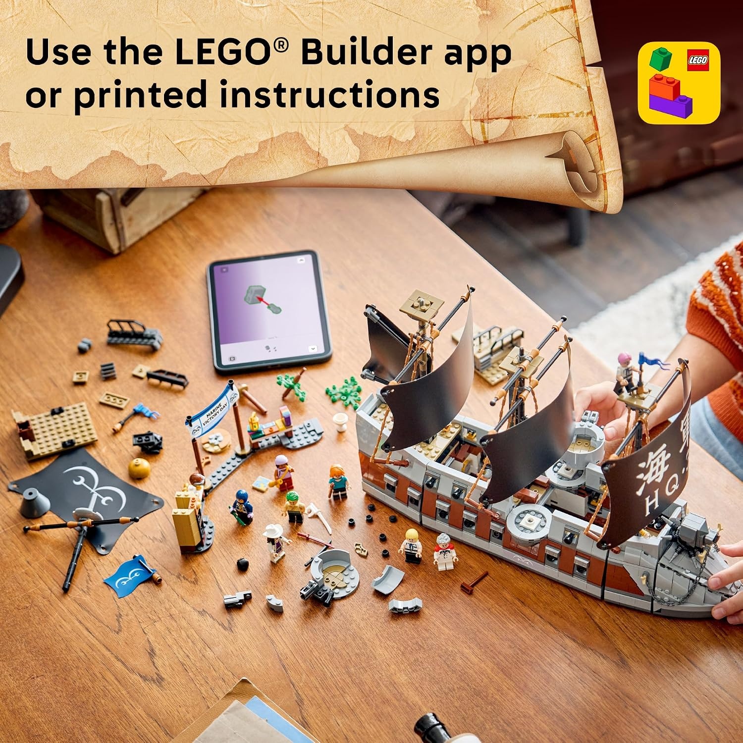image:imageLEGO ONE PIECE Garps Marine Battleship 75646 Building Toys for Boys amp Girls Ages 9 8 Minifigures Hidden Details Decor or Play 1705 pieces Gift for Birthdays