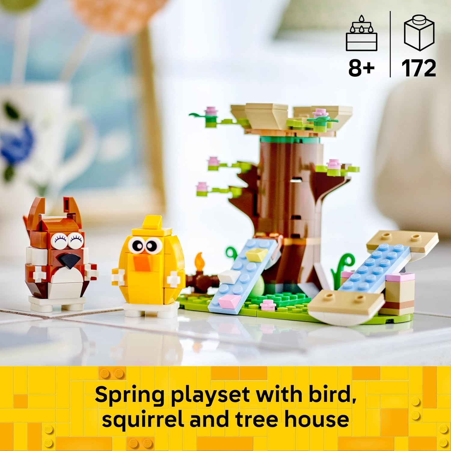 image:imageLEGO Spring Animal Playground Building Toy Pretend Play Set with Squirrel and Bird Figure for Boys and Girls Ages 8 Gift Idea for Easter and Kids Birthdays 40709