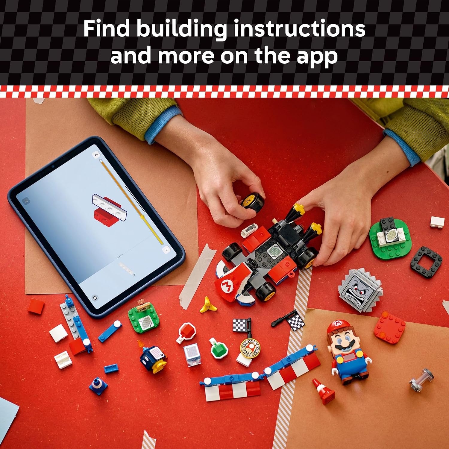 image:imageLEGO Super Mario Mario Kart Interactive Mario amp Standard Kart Building Toy Pretend Play Racing Playset for Boys amp Girls Ages 7 Kids Birthday Gift Idea 72043