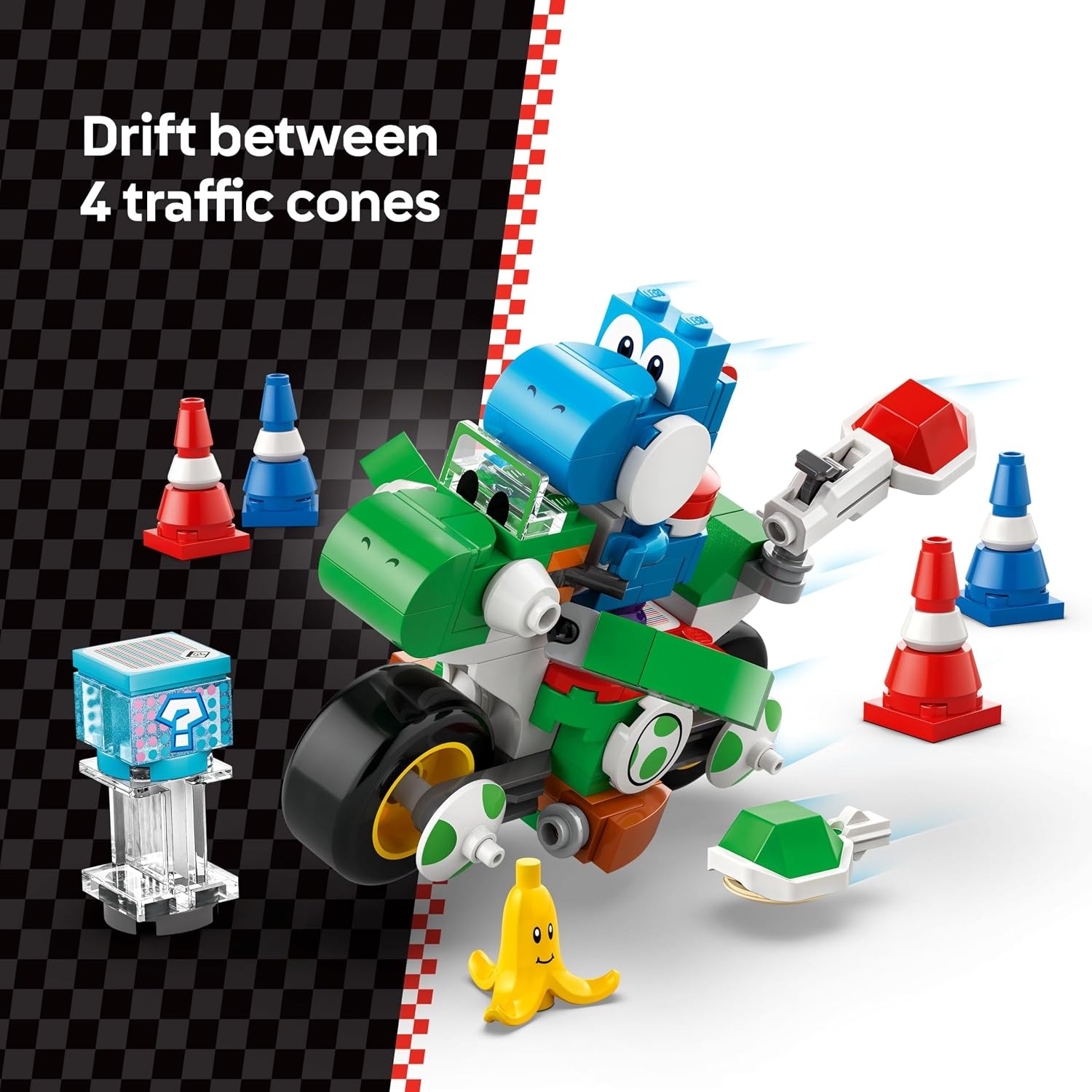 image:imageLEGO Super Mario Mario Kart Yoshi Bike Building Toy Set for Kids Boys and Girls Ages 7 Mario Kart Toy for Fans with Blue Yoshi Gift Idea for Birthdays 72031