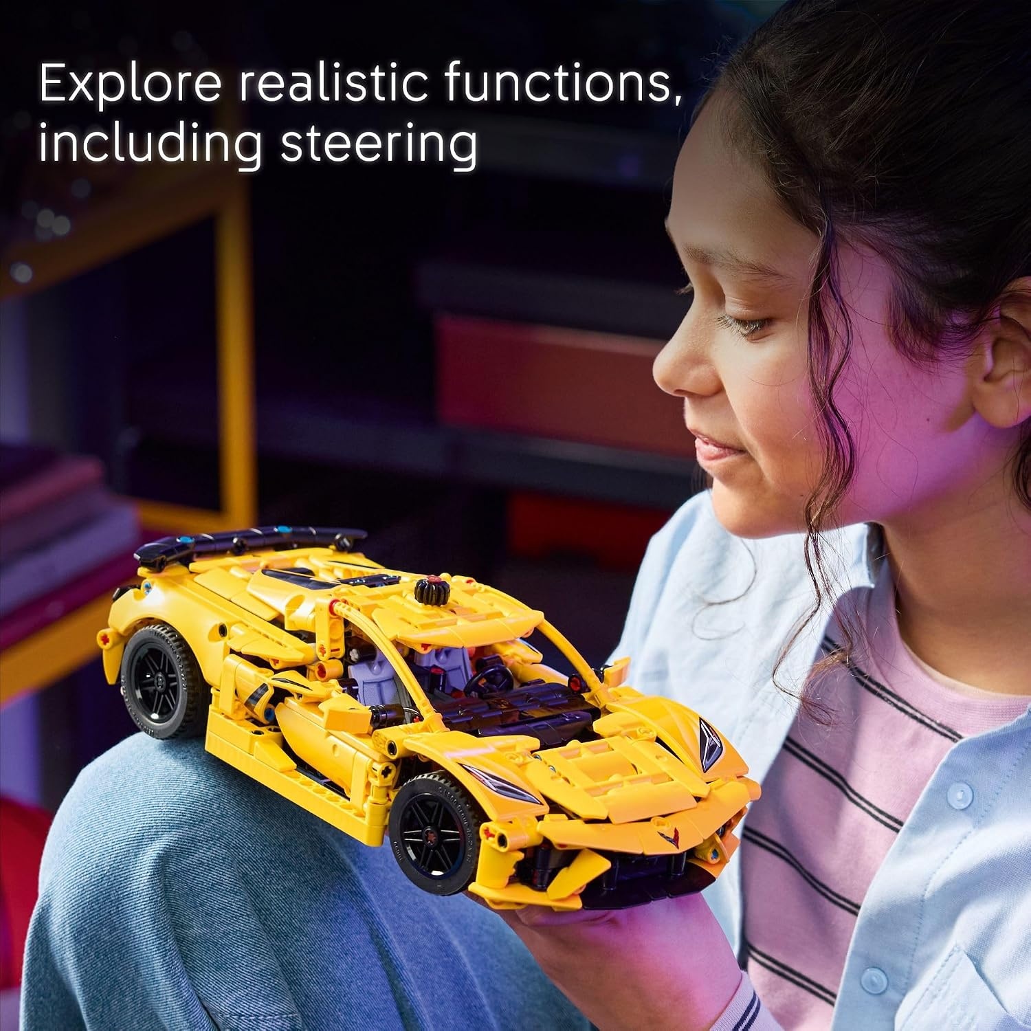 image:imageLEGO Technic Chevrolet Corvette Stingray Toy Car Building Toy Set for Kids Boys and Girls Ages 9 Model Car Kit for Display Gift Idea for Birthday 42205