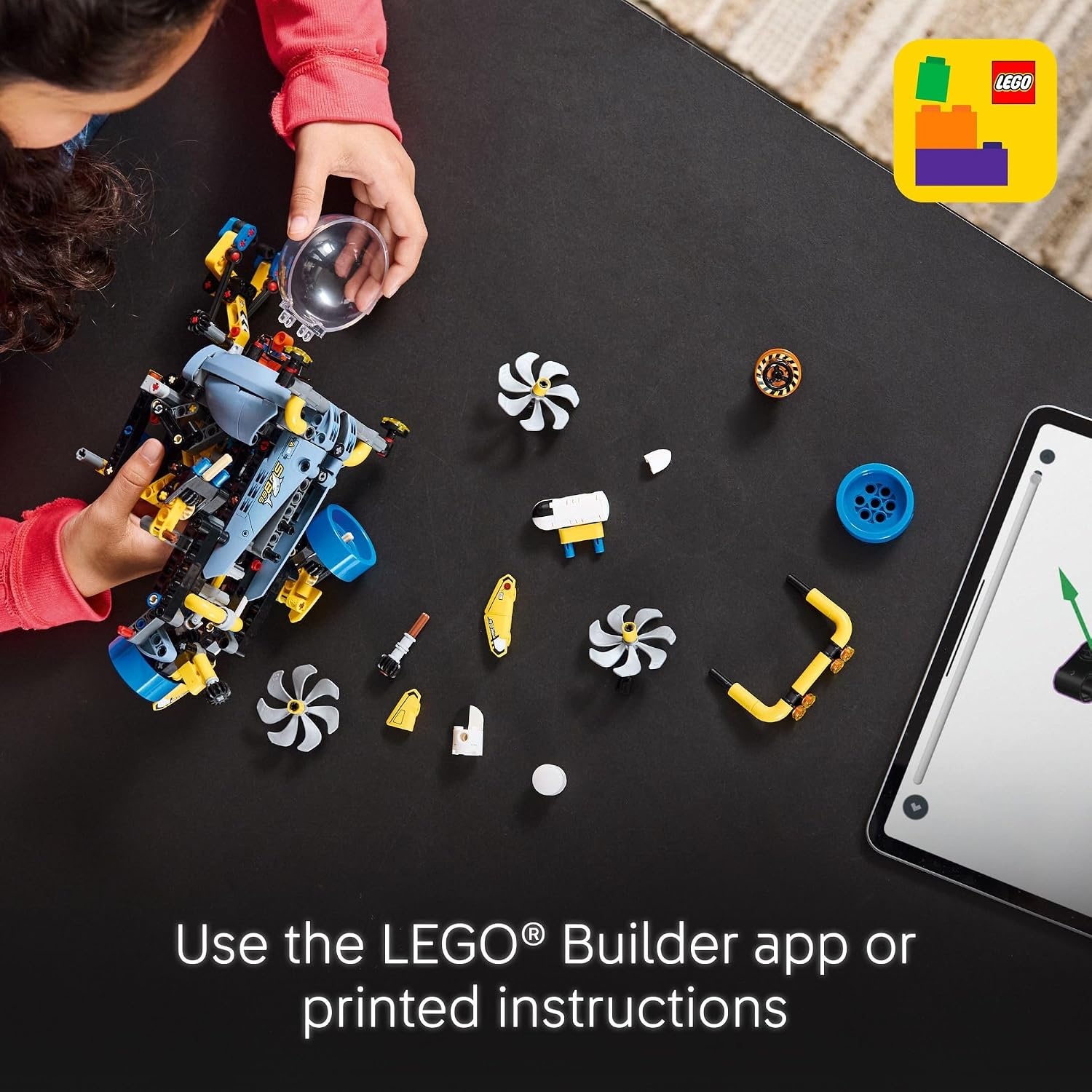 image:imageLEGO Technic DeepSea Research Submarine Toy Building Toy for Kids Boys and Girls Ages 9 Creative and Unique Gift Idea for Birthdays Movable Propellers and More 42201