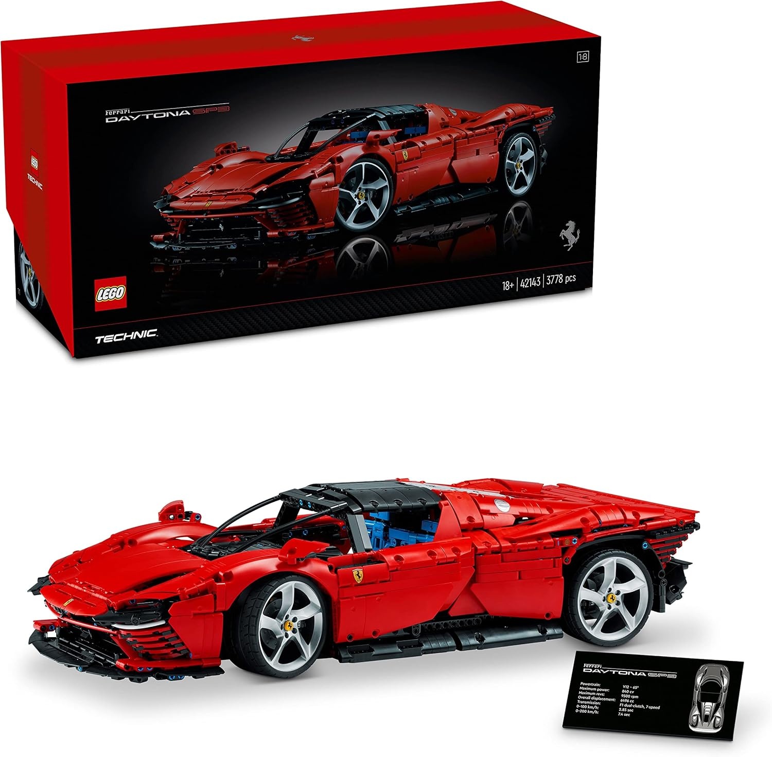 image:imageLEGO Technic Ferrari Daytona SP3 42143 Race Car Model Building Kit 18 Scale Advanced Collectible Set for Adults Ultimate Cars Concept Series Great Anniversary and Fathers Day Gift for Car Lover