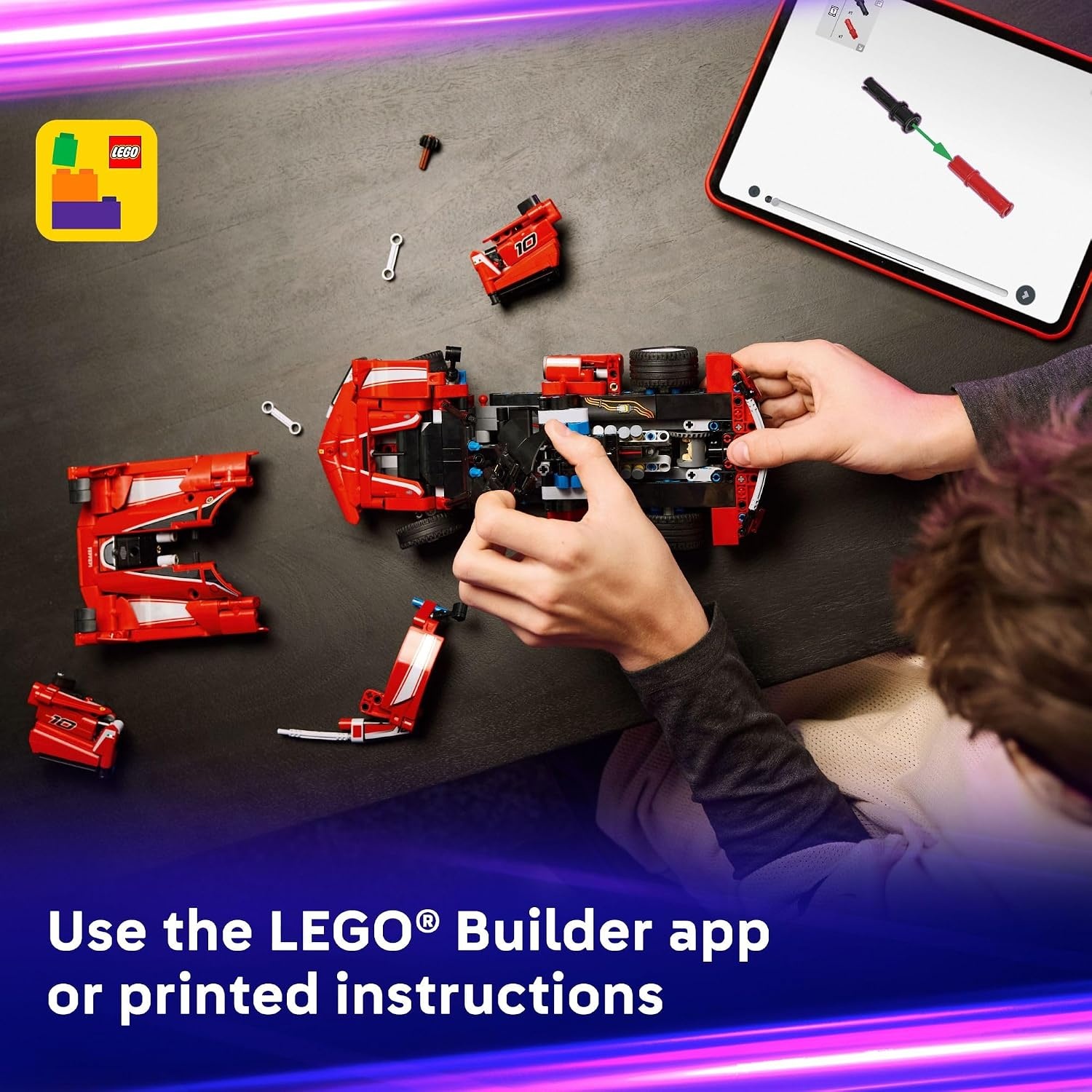 image:imageLEGO Technic Ferrari FXX K Toy Car Building Toy for Girls amp Boys Ages 10 Cool Birthday Gift for Kids Race Car Model for Play amp Display 42212