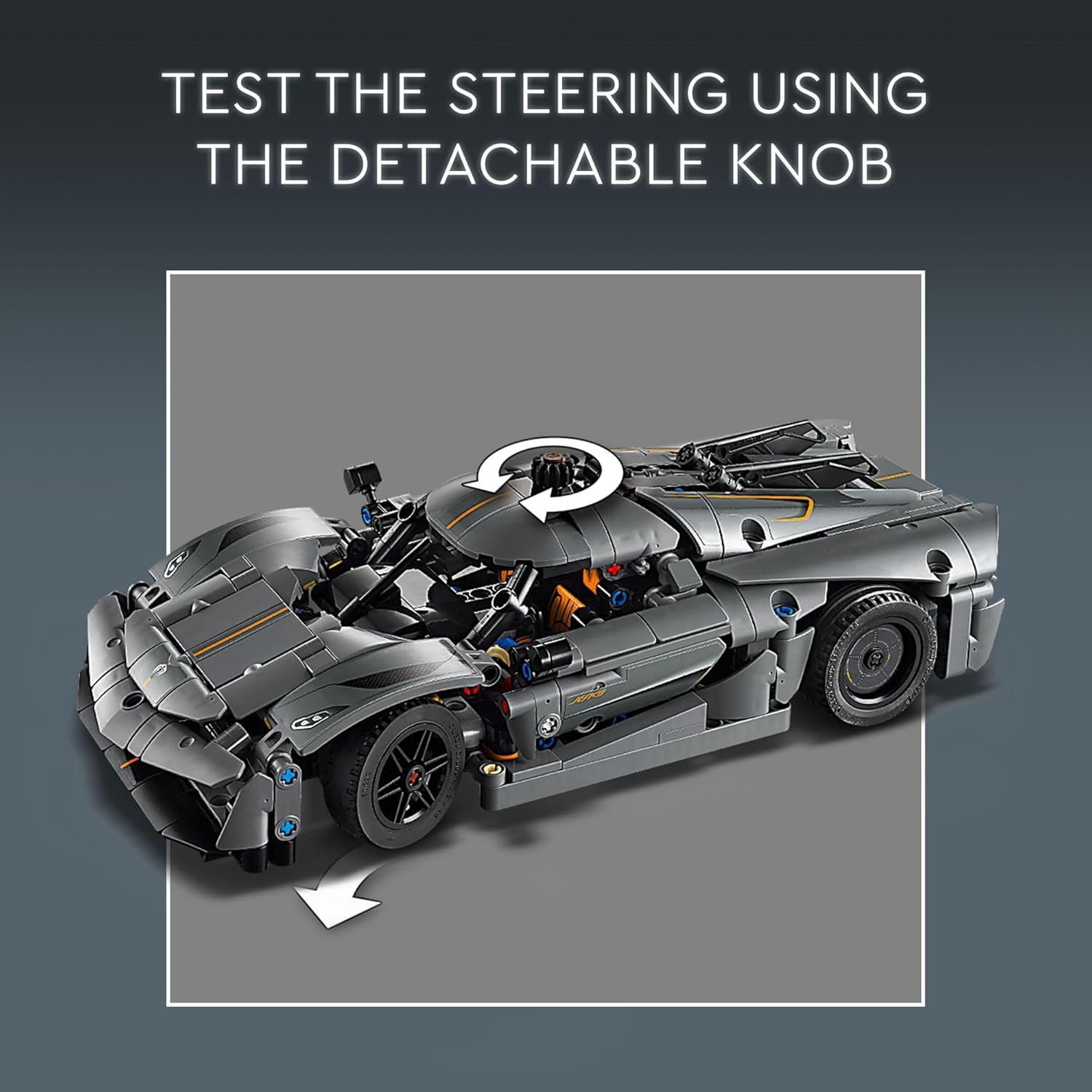 image:imageLEGO Technic Koenigsegg Jesko Absolut Grey Hypercar Sports Car Building Set for Boys and Girls Vehicle Racing for Kids Buildable Model Kit Sport Car Toy Motor Enthusiasts Gift 42173