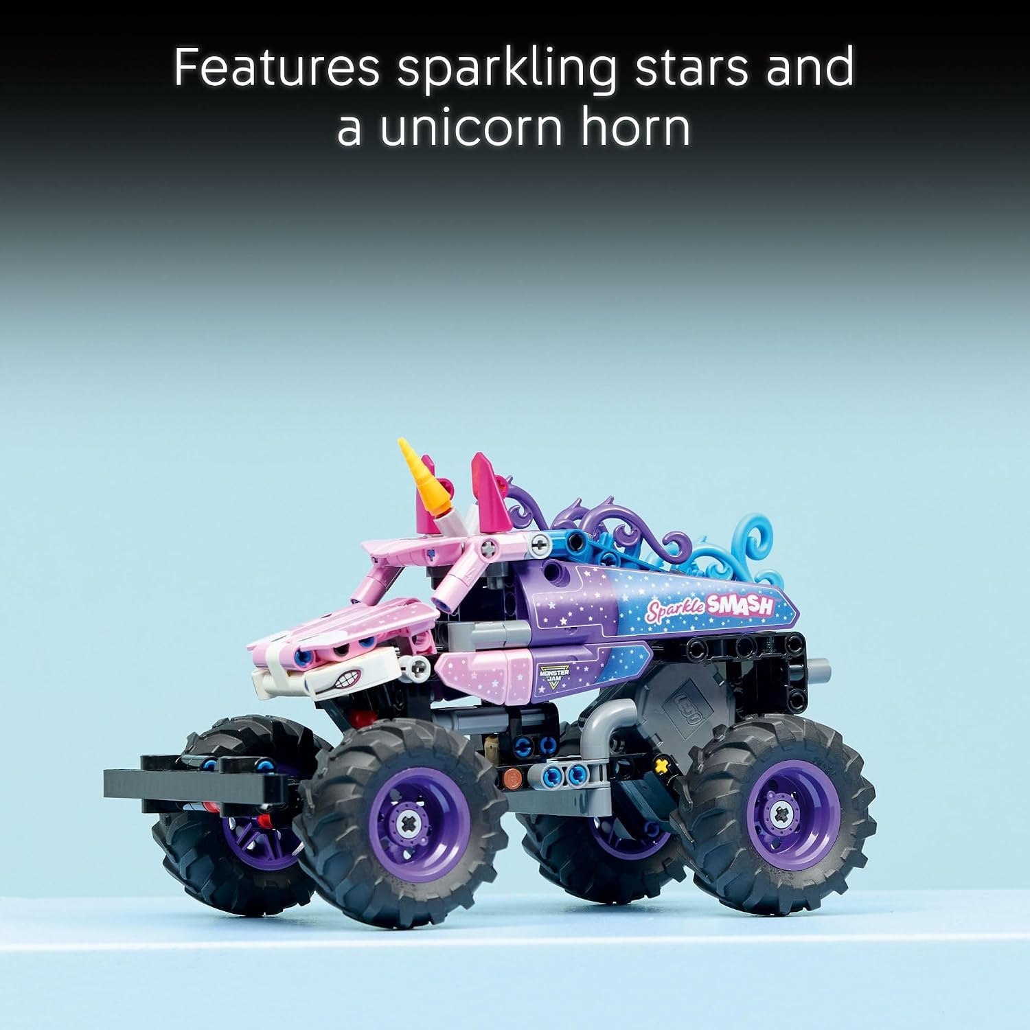 image:imageLEGO Technic Monster Jam Sparkle Smash PullBack Truck Toy for Boys amp Girls Monster Truck Building Toy WPullBack Racing Action for Kids Ages 7 Gift Idea for Birthdays 42220