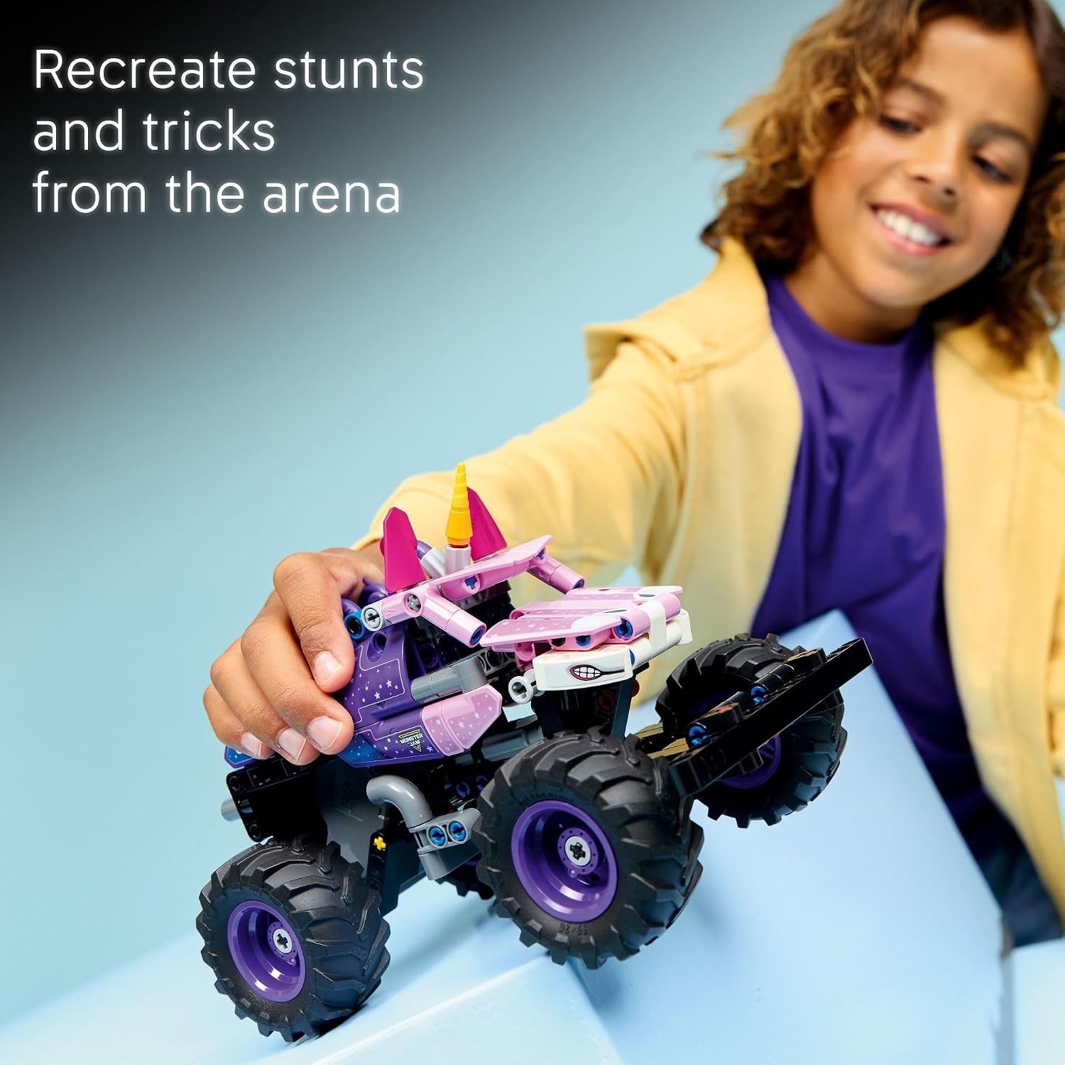 image:imageLEGO Technic Monster Jam Sparkle Smash PullBack Truck Toy for Boys amp Girls Monster Truck Building Toy WPullBack Racing Action for Kids Ages 7 Gift Idea for Birthdays 42220