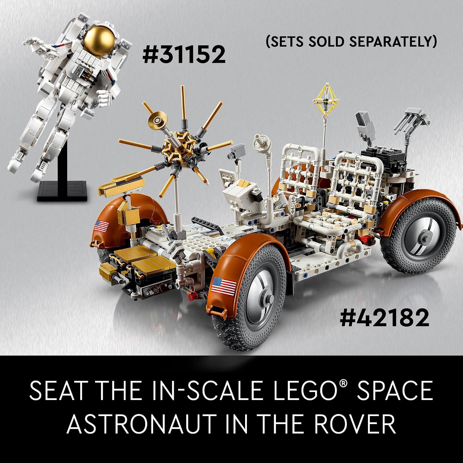 image:imageLEGO Technic NASA Apollo Lunar Roving Vehicle LRV Building Set Craft Kits for Adults Ages 18 Building Set of Space Rover with Authentic Details Gift for Birthdays 42182