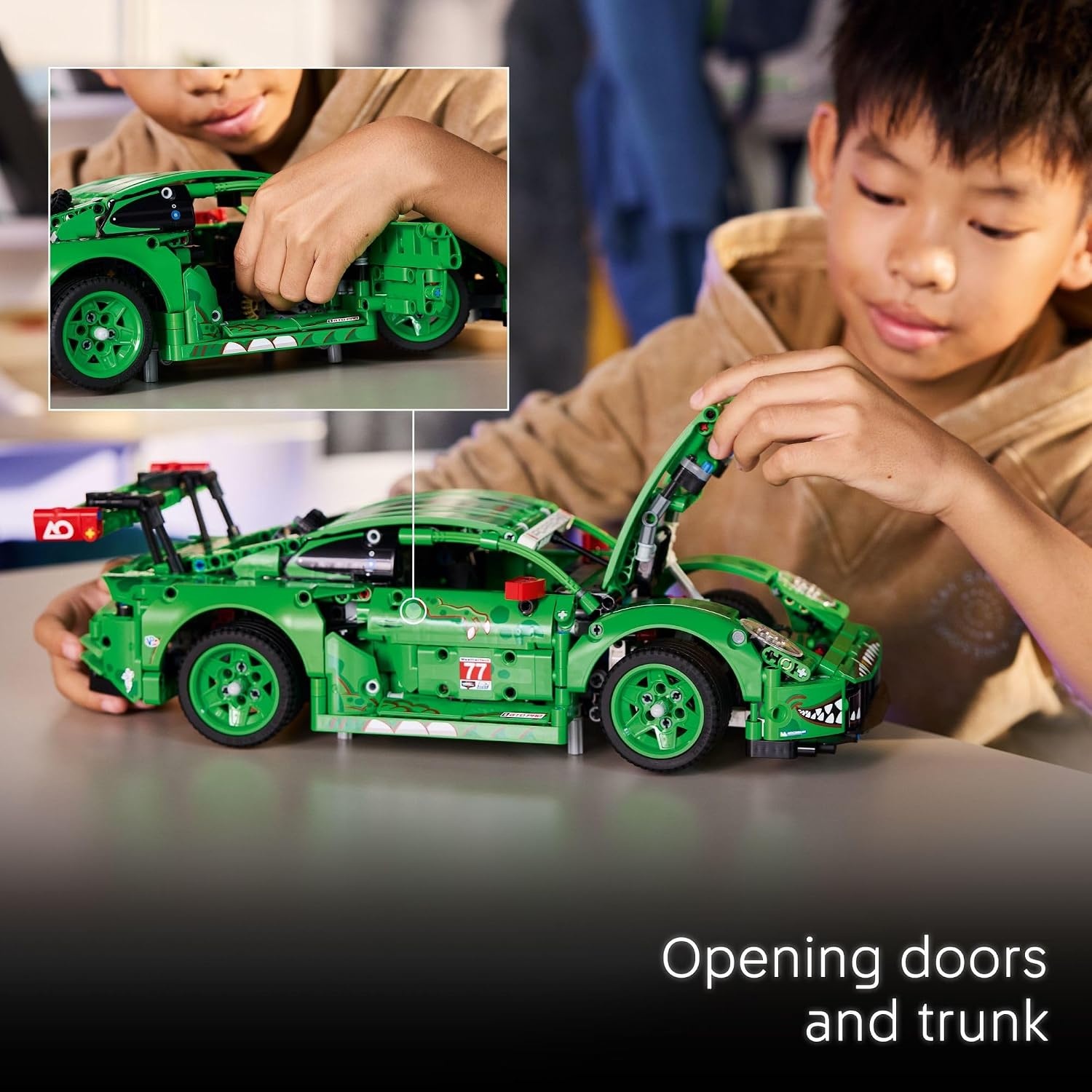 image:imageLEGO Technic Porsche 911 GT3 R Rexy AO Racing Car Building Toy for Boys amp Girls Car Toy WRealistic Steering amp 6Cylinder Engine for Kids amp Auto Fans Ages 11 Gift Idea for Birthdays 42224