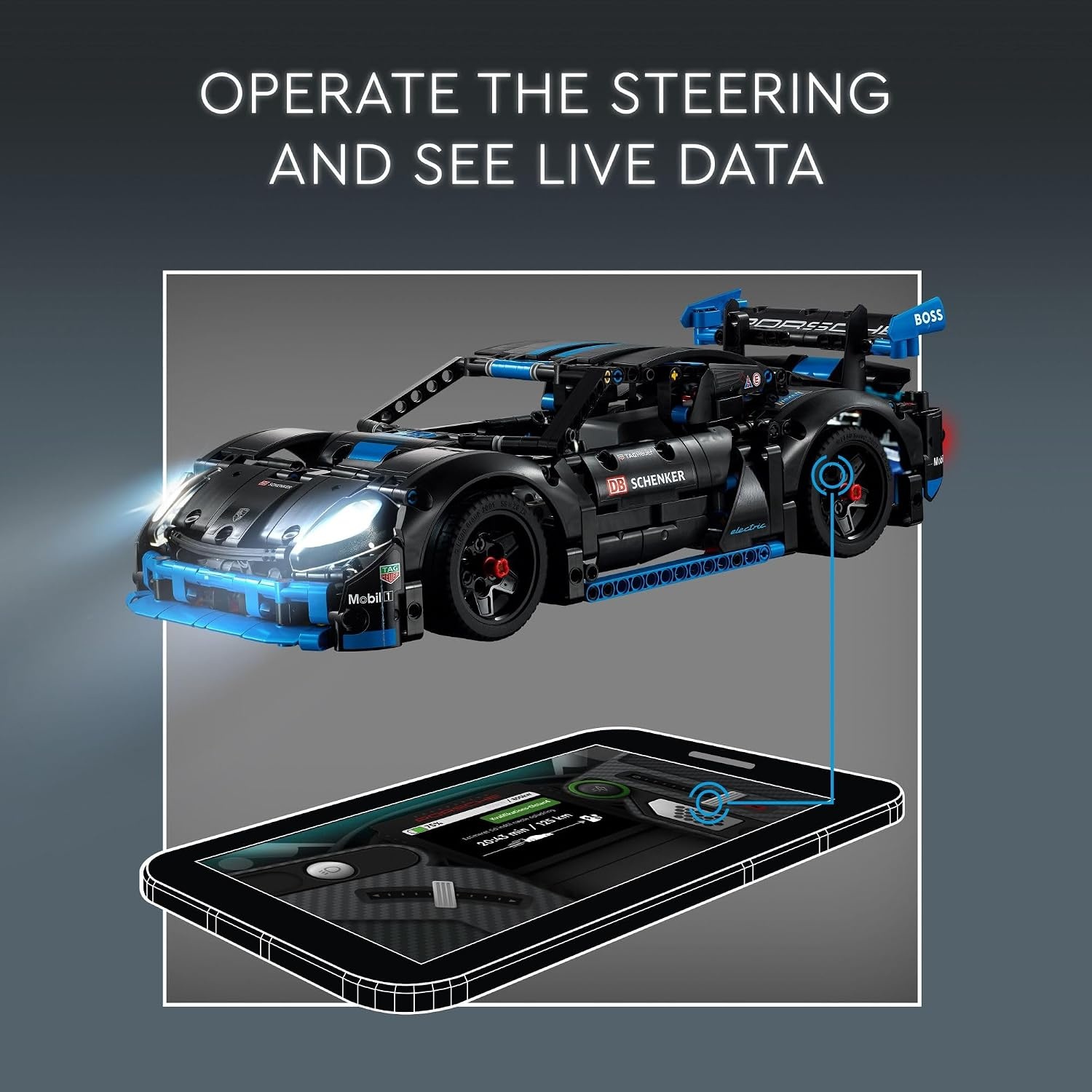 image:imageLEGO Technic Porsche GT4 ePerformance Race Car Toy Remote Control Car with Authentic Details Interactive Model Porsche Gift for Kids Ages 10 and Up Who Love Luxury Vehicles 42176