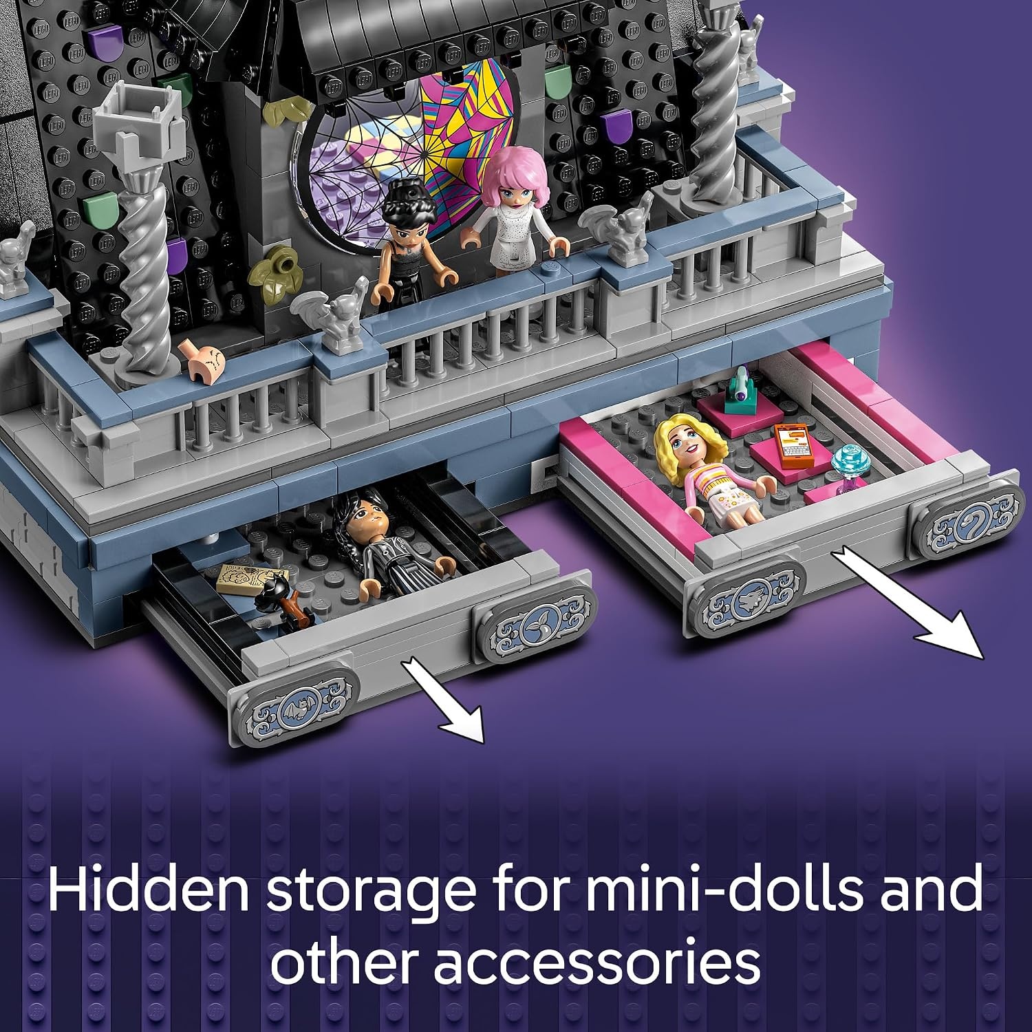 image:imageLEGO Wednesday amp Enids Dorm Room Playset Building Toy for Pretend Play with 4 Minifigures Wednesday Addams Doll for Kids Girls amp Boys Ages 10 Gift Idea for Birthday 76781