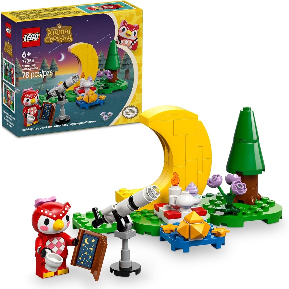 image:imageLEGO Animal Crossing Stargazing with Celeste Building Toy Animal Crossing Toy Figure and Playset for Kids Girls amp Boys Ages 6 Pretend Play Gift Idea for Birthdays 77053
