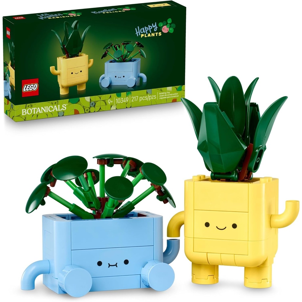 image:imageLEGO Botanicals Happy Plants Building Toy for Kids Girls and Boys 9 Playroom Decor for Desk or Shelf Birthday Gift Idea for Young Gardeners Artificial Indoor Plant for Play amp Display 10349