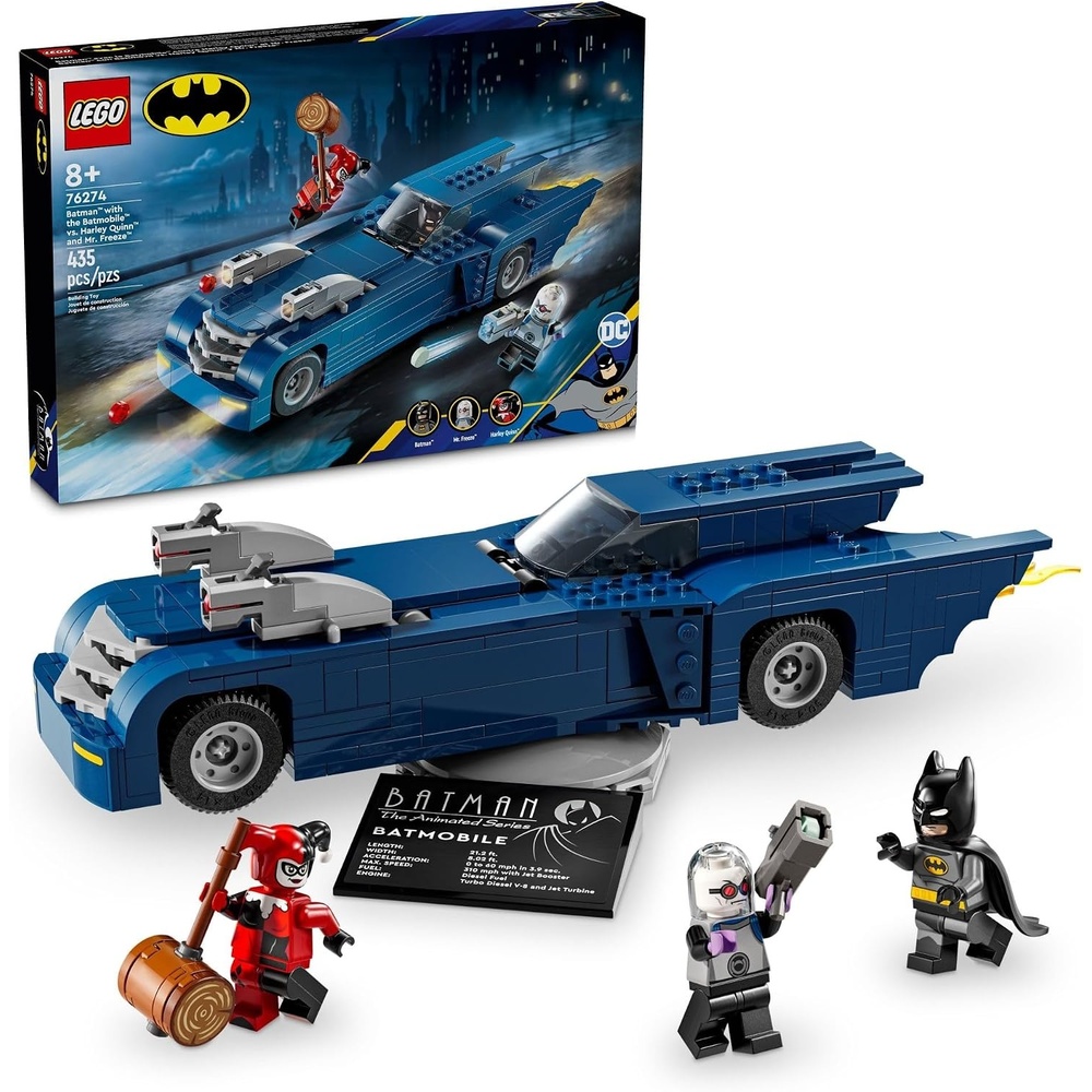 image:imageLEGO DC Batman Batman with The Batmobile vs Harley Quinn amp Mr Freeze Building Toy Pretend Play Toy for Boys amp Girls Ages 8 Years Gift for Christmas 76274
