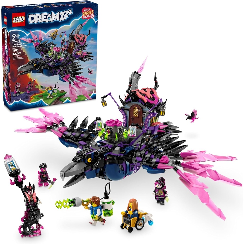 image:imageLEGO DREAMZzz The Never Witchs Midnight Raven Building Toys Birthday Gift for Boys amp Girls Age 9 Kids Toys with 3 Building Options amp 5 Minifigures 71478
