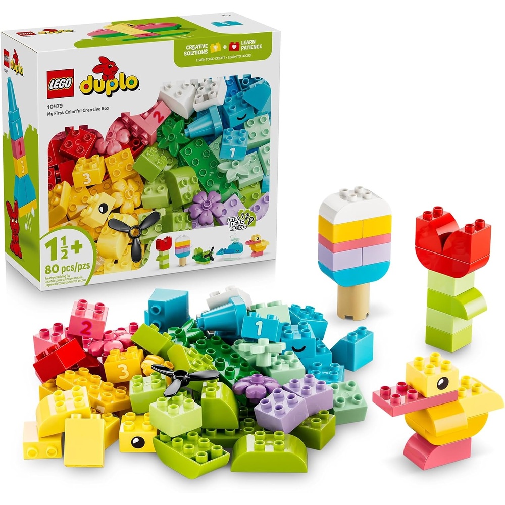 image:imageLEGO DUPLO Classic Colorful Creative Box 10479 Building Toys for Toddlers Ages 15 Sturdy Build for Pretend Play Develops Fine Motor Skills 80 pieces Gift Idea