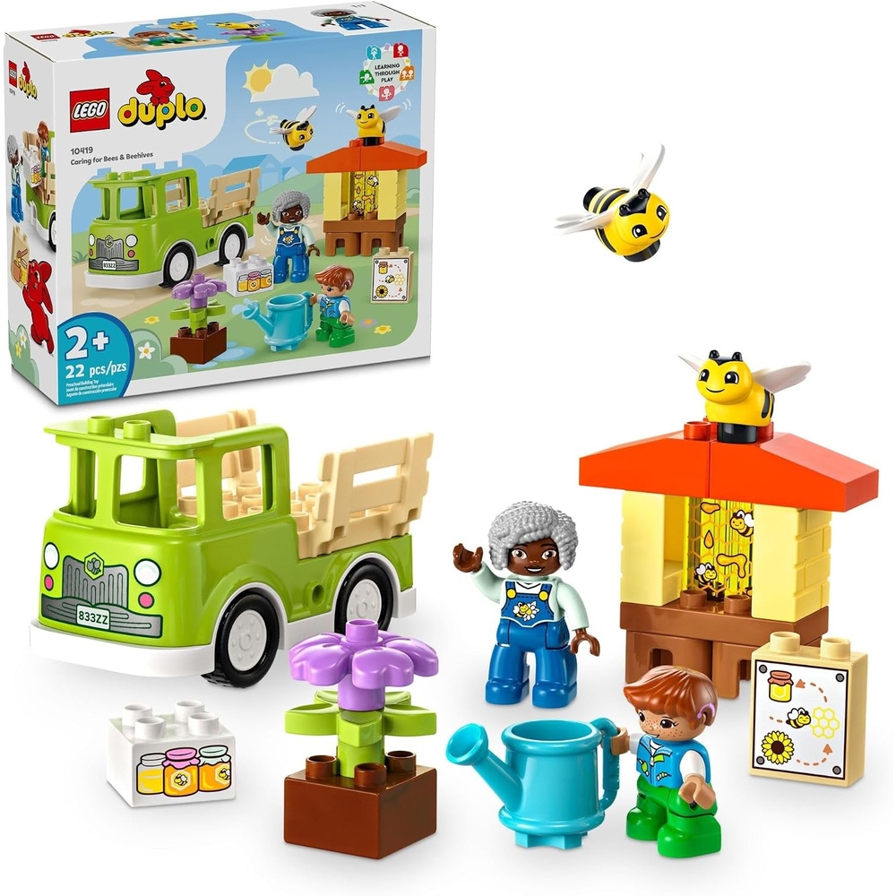 image:imageLEGO DUPLO Town Caring for Bees amp Beehives Preschool Kids Learning Toy 2 Figures and a Drivable Truck STEM Toy BuildandRebuild Educational Set for Toddlers Ages 2 Years Old and Up 10419