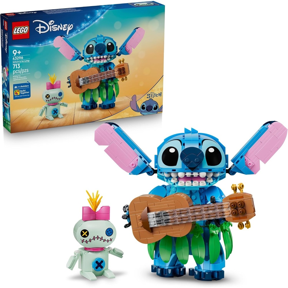 image:imageLEGO Disney Stitch amp Scrump 43296 Building Toys for Girls amp Boys Ages 9 Stitch Display Set for Bedroom Decor Fun Activity for Kids 713 pieces Gift Idea
