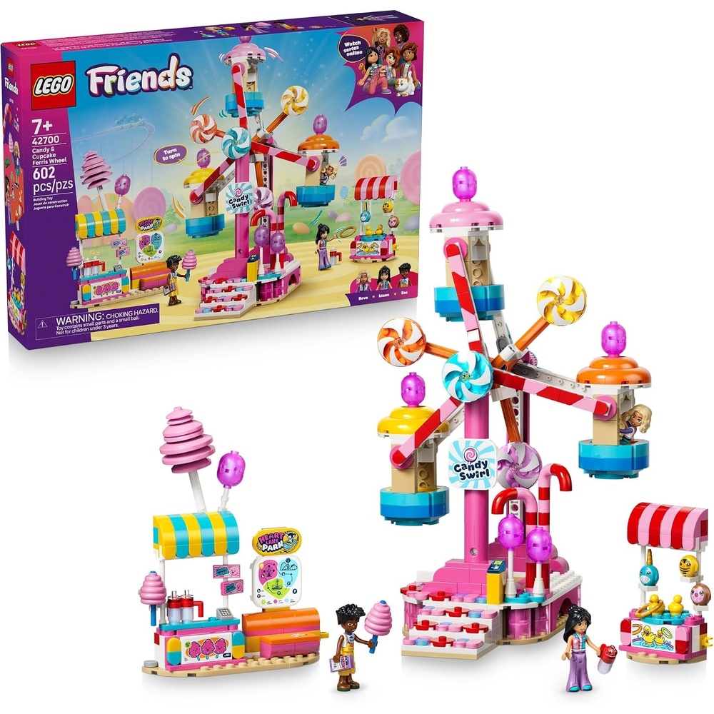 image:imageLEGO Friends Candy amp Cupcake Ferris Wheel 42700 Building Toy for Girls amp Boys Ages 7 Toy Playset W 3 Minidolls for Pretend Play 602 pieces Gift for Birthdays