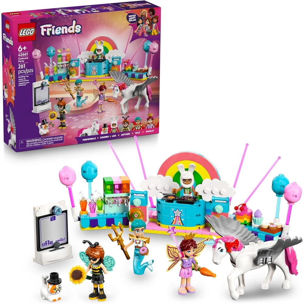 image:imageLEGO Friends Costume Party with Unicorn amp Fairy Pretend Play Building Toy Interactive Storytelling Playset with Cat and Unicorn Toys Creative Birthday Gift Idea for Girls amp Boys 6 42661