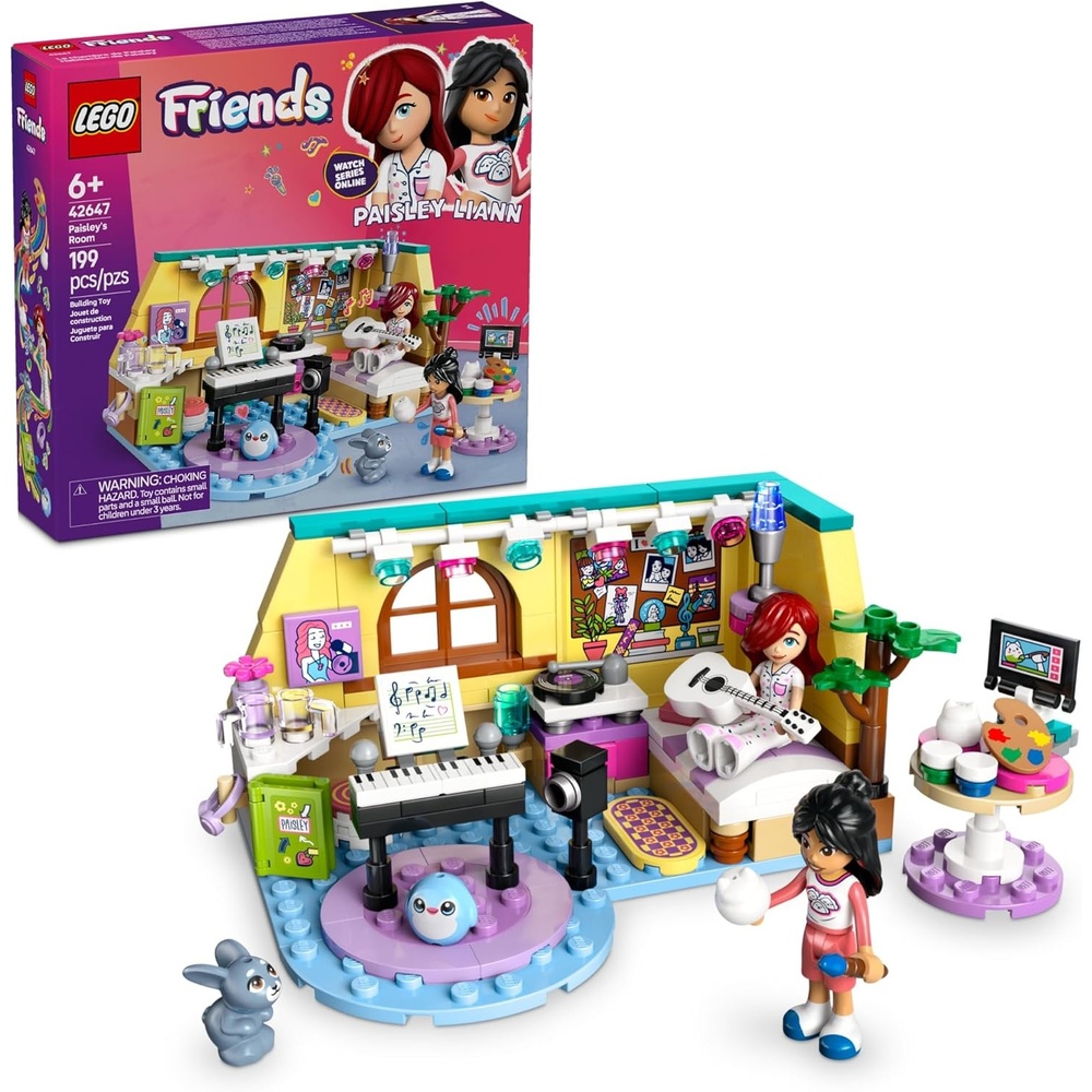 image:imageLEGO Friends Paisleys Room Building Toy Pretend Play Set for Kids Girls and Boys Ages 6 with 2 Minidolls Pet Bunny Figure and PlushieStyle Piece Gift Idea for Birthdays 42647