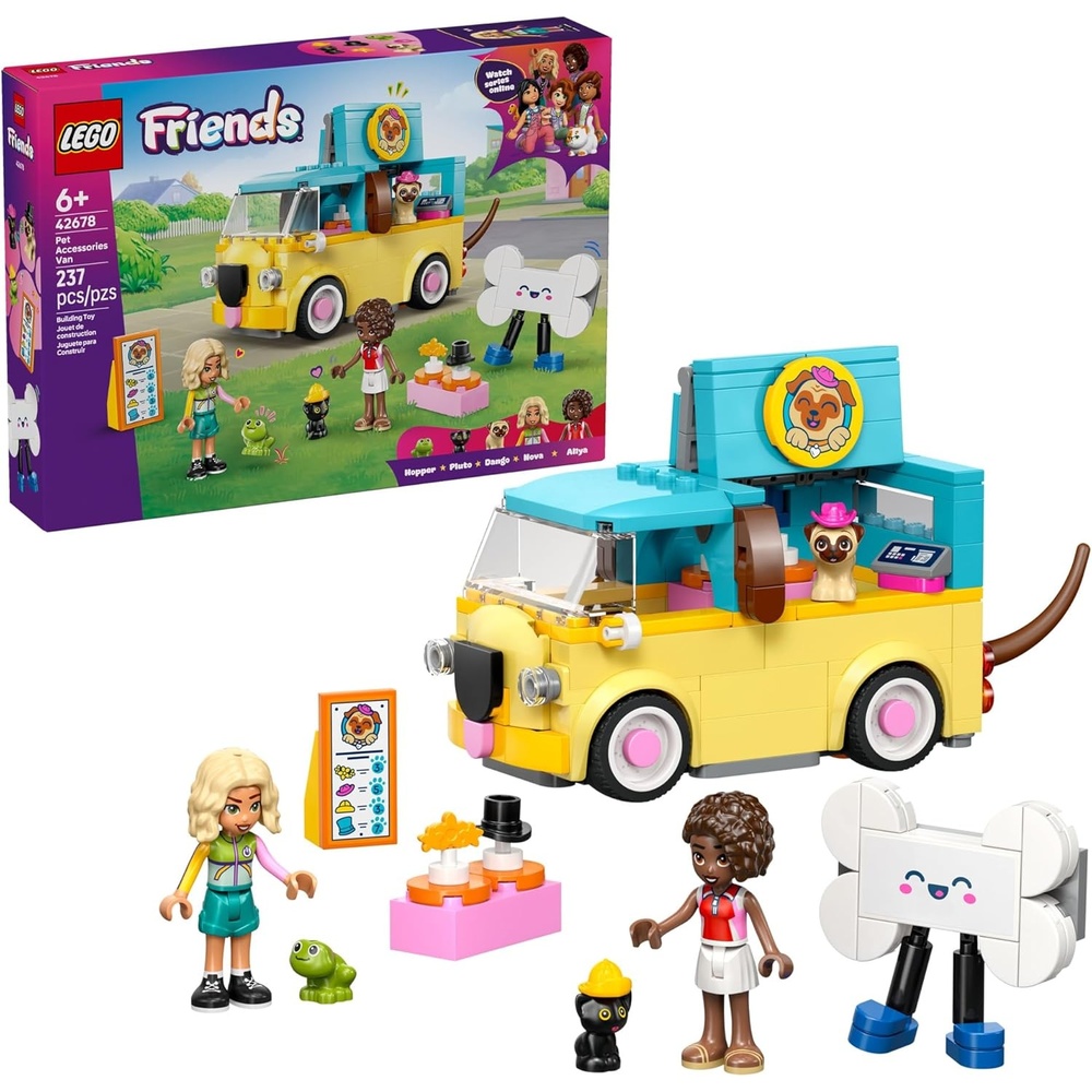 image:imageLEGO Friends Pet Accessories Van Building Toy for Girls amp Boys Pretend Play Set for Kids Ages 6 WNova amp Aliya Minidolls 3 Pet Figures amp Accessories Gift Idea for Birthdays 42678