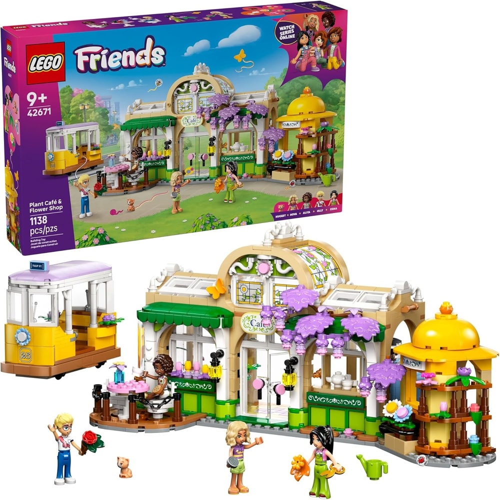 image:imageLEGO Friends Plant Caf amp Flower Shop Pretend Play Building Toy Playset with 4 Minidolls and Cat Toy for Creative Storytelling Birthday Gift Idea for Girls and Boys Ages 9 and Up 42671