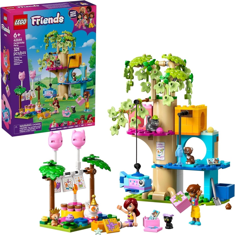 image:imageLEGO Friends Tree House Building Toy Pretend Play Building Blocks with Cat Toys amp 2 Minidolls Creative Storytelling Toy for Girls and Boys Ages 9 Gift Idea 42666