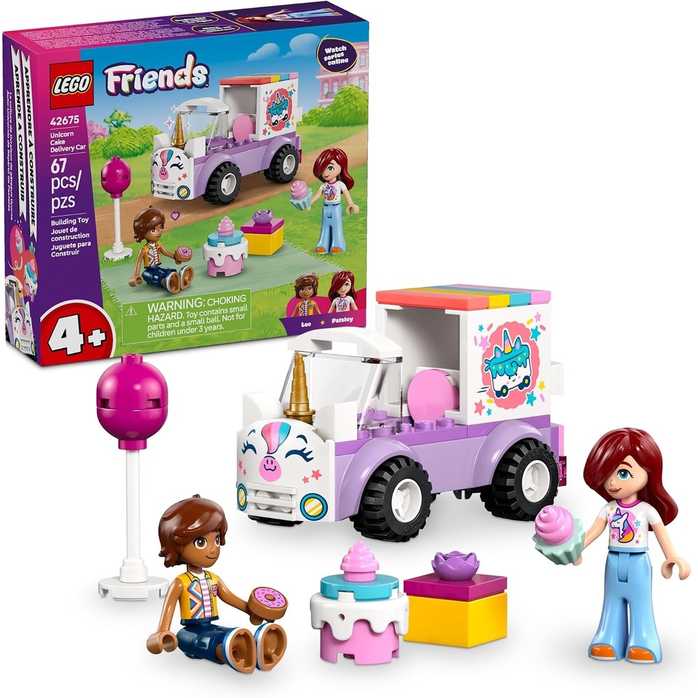 image:imageLEGO Friends Unicorn Cake Delivery Car Building Toy for Girls amp Boys Pretend Play Set for Preschool Kids Ages 4 WPaisley amp Leo Minidolls amp Accessories Gift Idea for Birthdays 42675