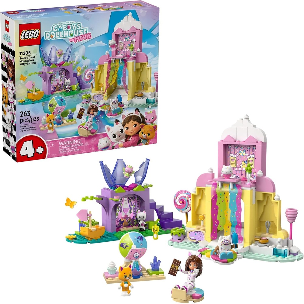 image:imageLEGO Gabbys Dollhouse Sweet Treat Mountain amp Kitty Garden Building Blocks Pretend Play amp Learning Toy for Girls amp Boys Ages 4 WGabby amp Pandy Paws Figures Gift Idea for Birthdays 11205