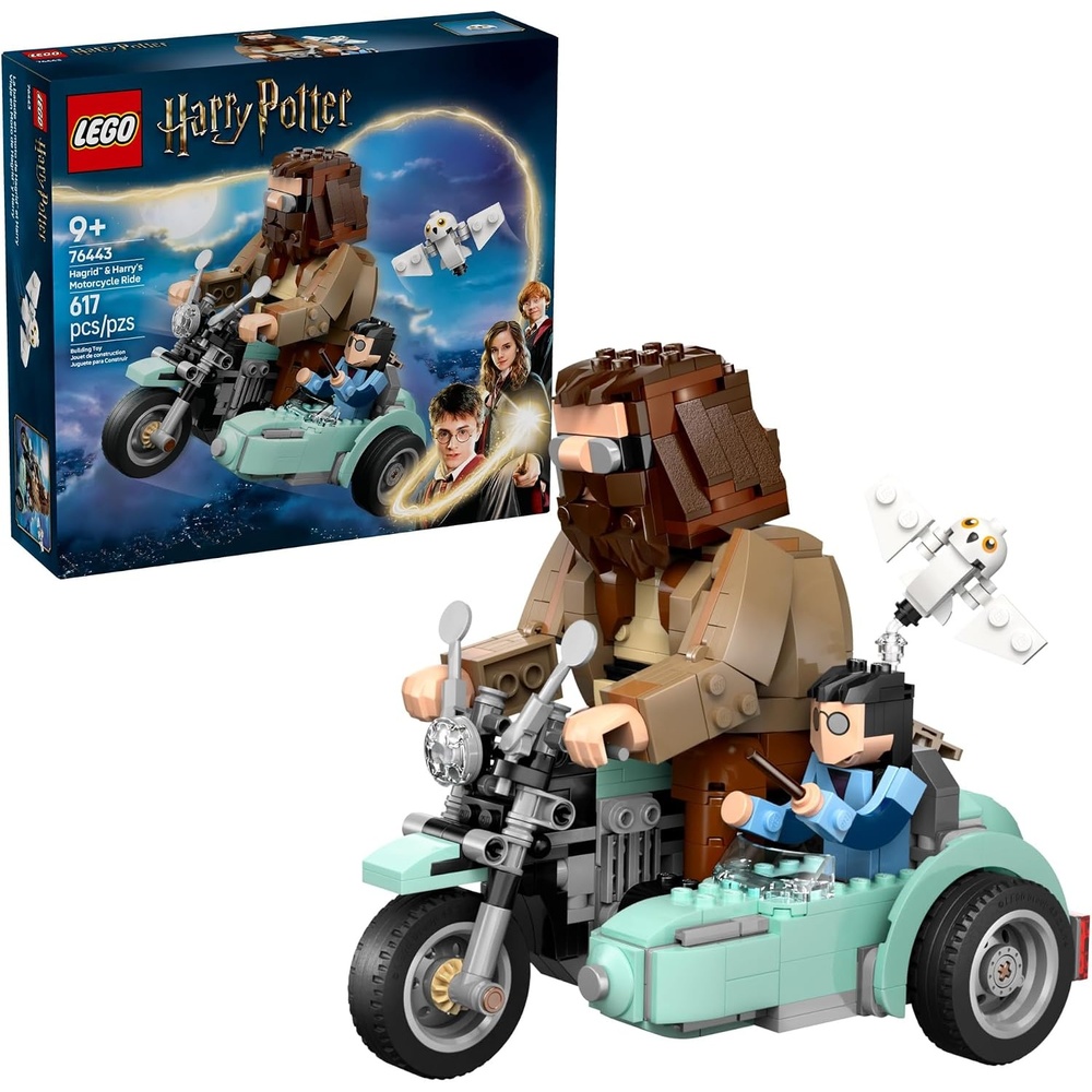 image:imageLEGO Harry Potter Hagrid amp Harrys Motorcycle Ride Building Toy  Kids Motorcycle Toy for Boys and Girls Harry Potter Fans Ages 9  Gift Idea for Birthdays  76443