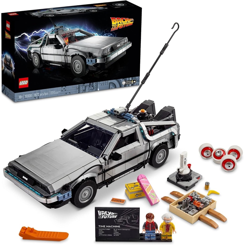 image:imageLEGO Icons Back to the Future Time Machine 10300 Model Car Building Kit Based on the Delorean from the Iconic Movie Perfect Build for Teens and Adults Who Love to Create Lego Back To The Future Lego 1872 Pieces Time Machine 10300Standard Packaging