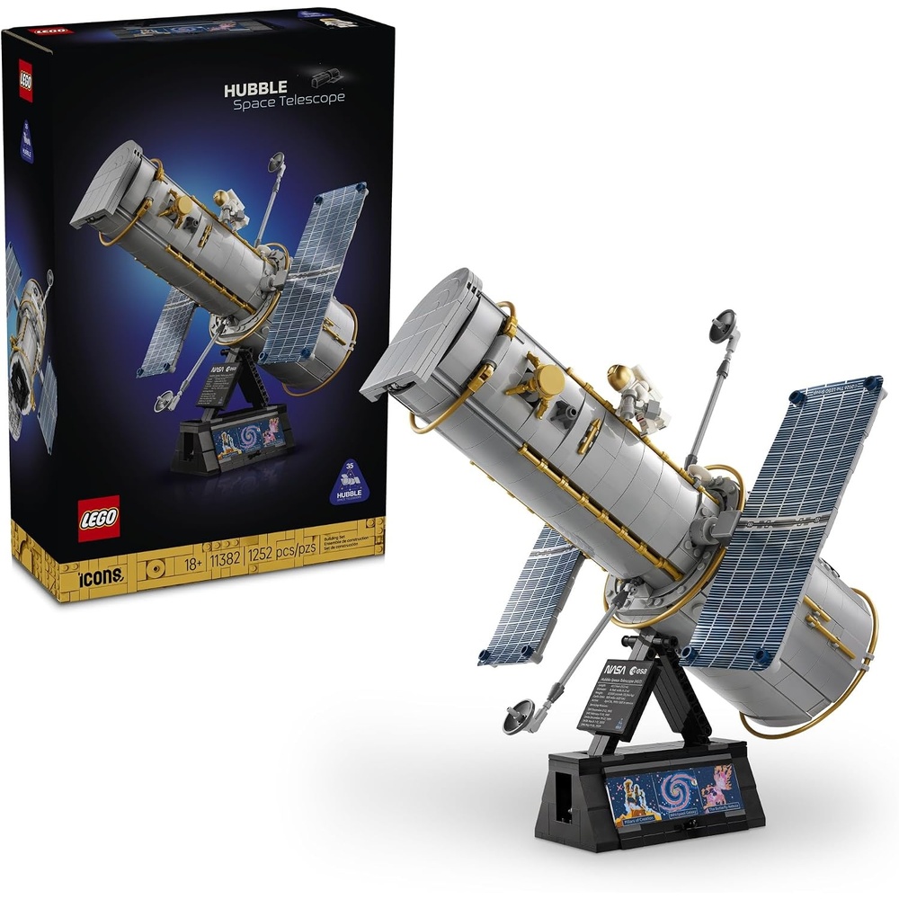 image:imageLEGO Icons Hubble Space Telescope 11382 Building Sets for Adults Ages 18 Space Model Decor Home Office or Book Shelf Display 1252 pieces Gift Idea