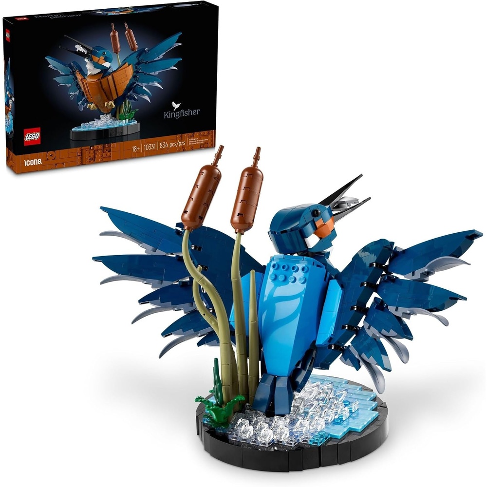 image:imageLEGO Icons Kingfisher Bird Model Creative Set for Adults to Build and Display Relaxing Project for Bird Lovers amp Enthusiasts Ideal Gift for Home and Office Dcor 10331