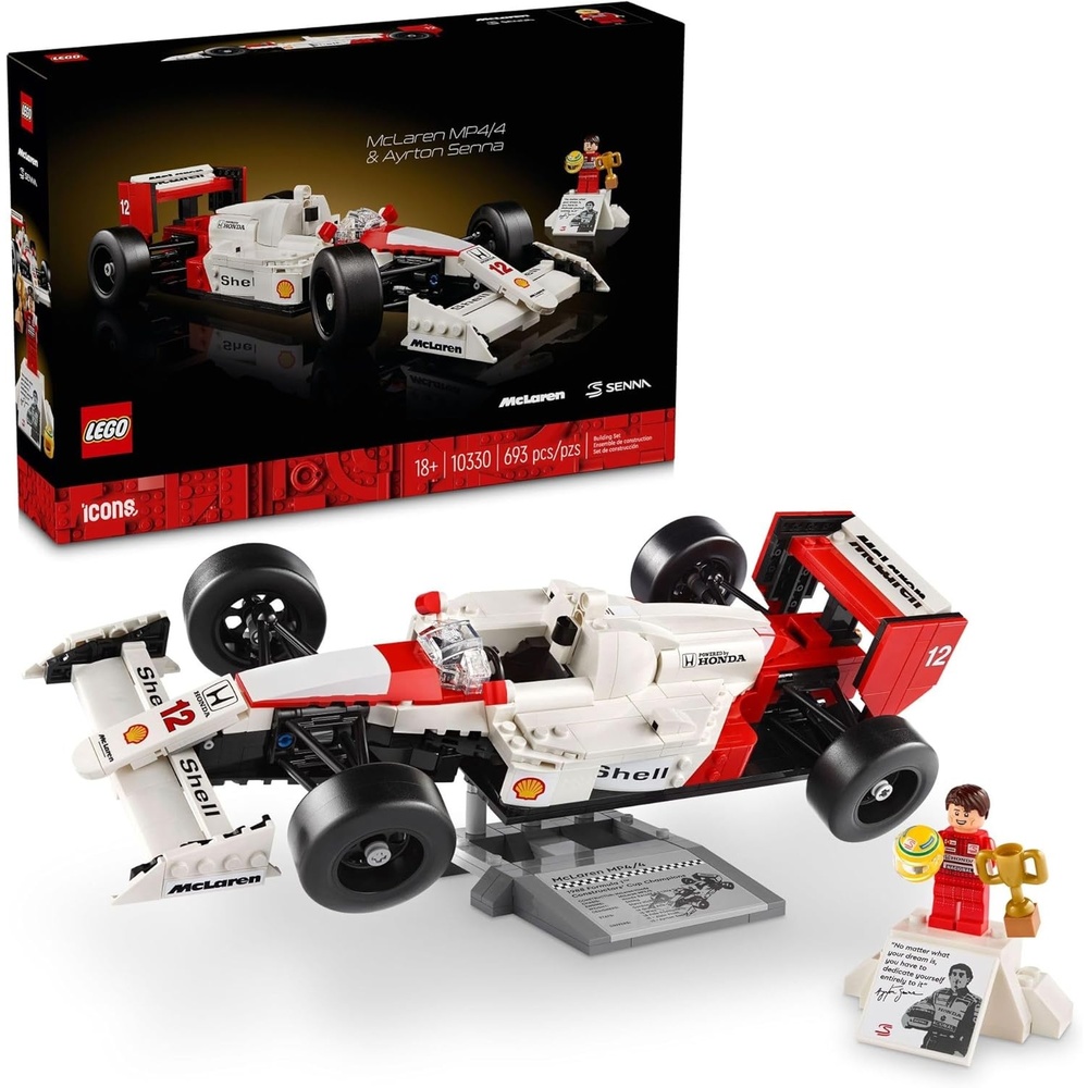 image:imageLEGO Icons McLaren MP44 amp Ayrton Senna Minifigure Model Car Kit Buildable F1 McLaren Set for Adults Ages 18 Gift for Birthdays 10330