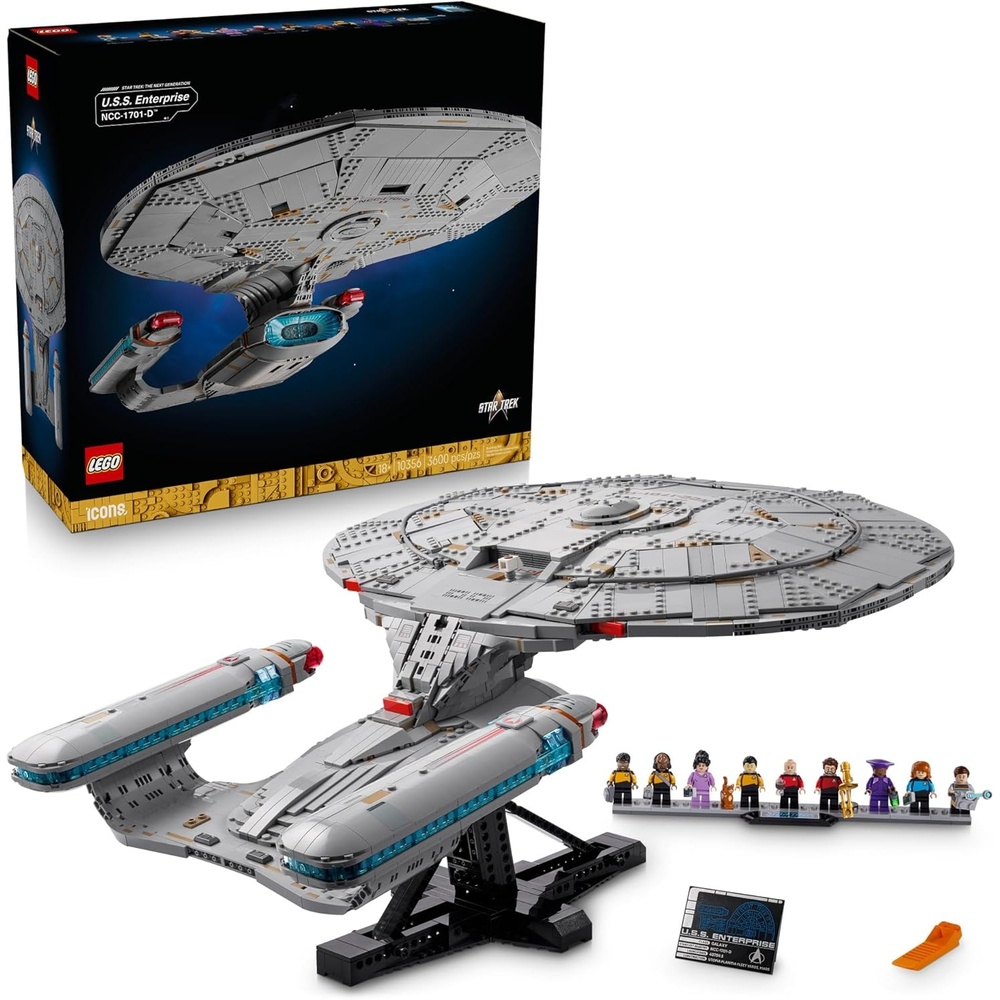 image:imageLEGO Icons Star Trek USS Enterprise NCC1701D Collectible Building Sets for Adults Room or Office Decor for Men amp Women Ages 18 Star Trek Gifts for Fans 10356