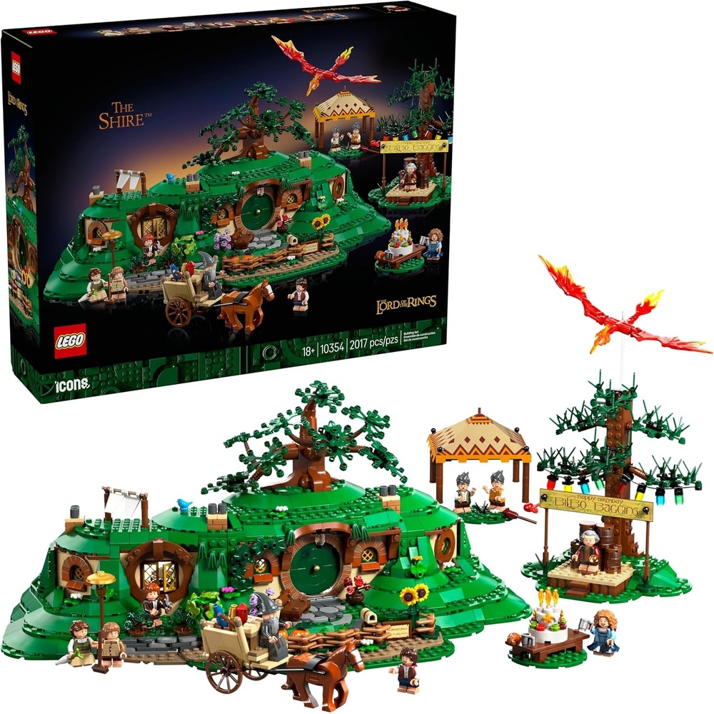 image:imageLEGO Icons The Lord of The Rings The Shire Building Set  Room Decor for Men and Women Ages 18  Adult DIY Collectible for Bedroom or Office  with Gandalf Minifigure  10354