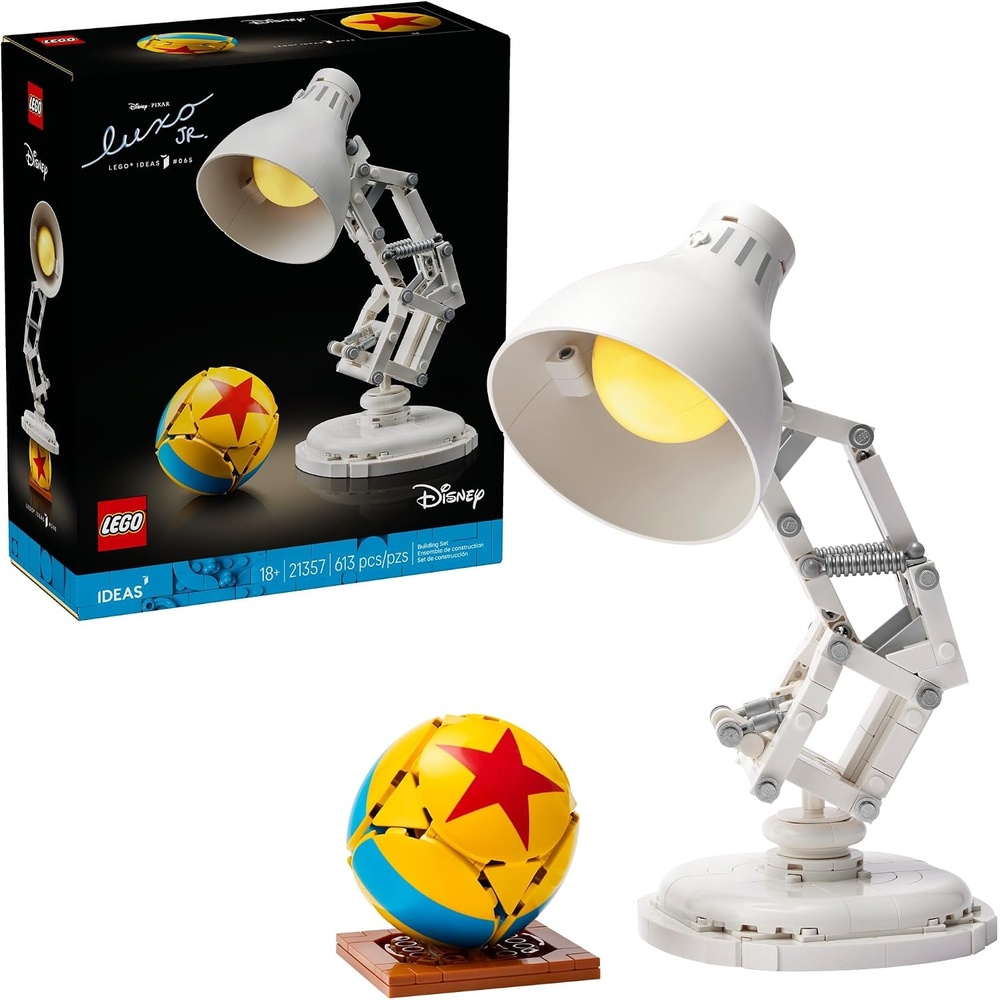 image:imageLEGO Ideas Disney Pixar Luxo Jr Room Decor and Building Set for Adults Office and Desk Decor for Women and Men Ages 18 BrickBuilt Lamp DIY Kit Collectible Gift Idea for Movie Fans 21357