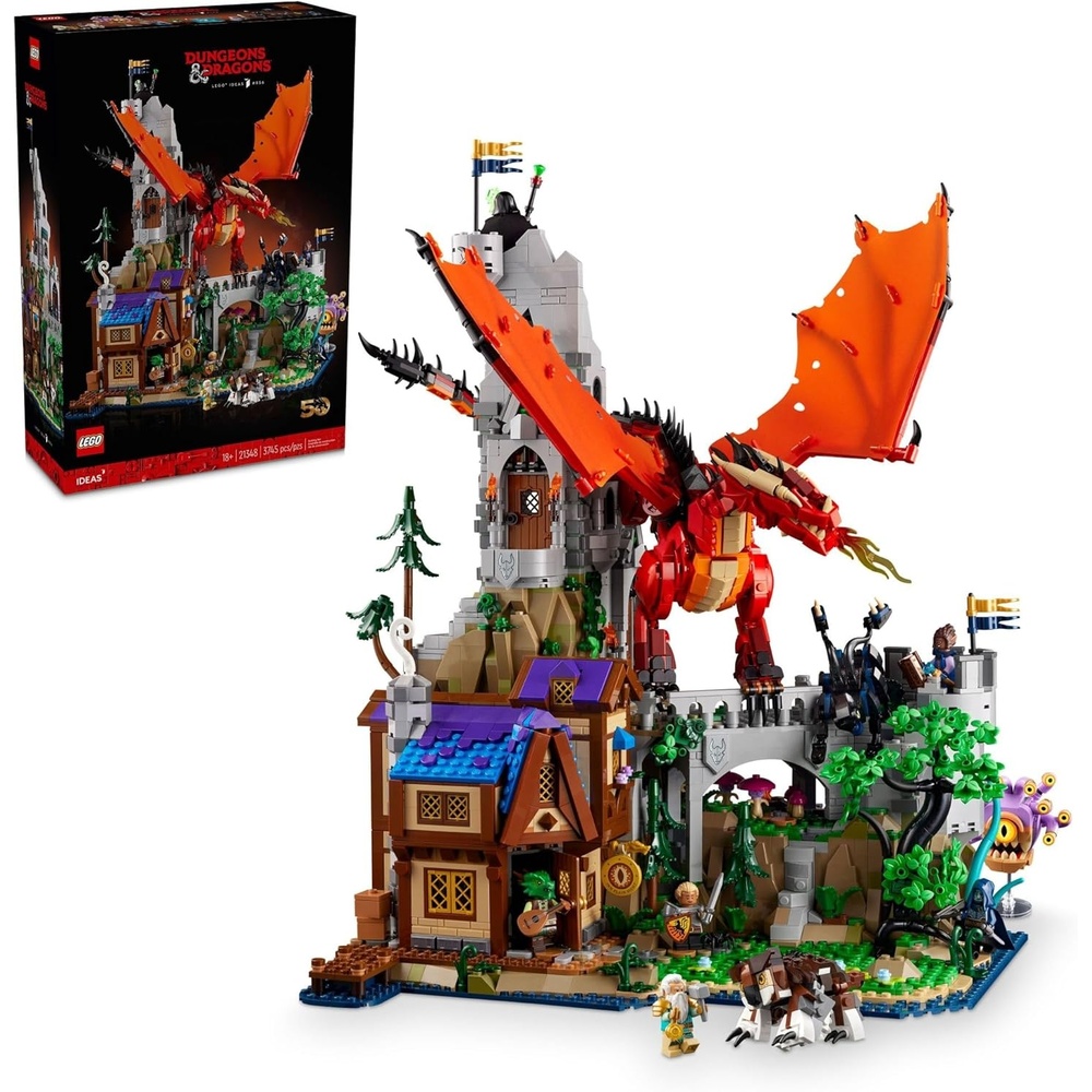 image:imageLEGO Ideas Dungeons amp Dragons Red Dragons Tale Building Set for Adults Dungeons and Dragons Gift Idea Fantasy Model for Build and Display Created in Collaboration with Wizards of the Coast 21348