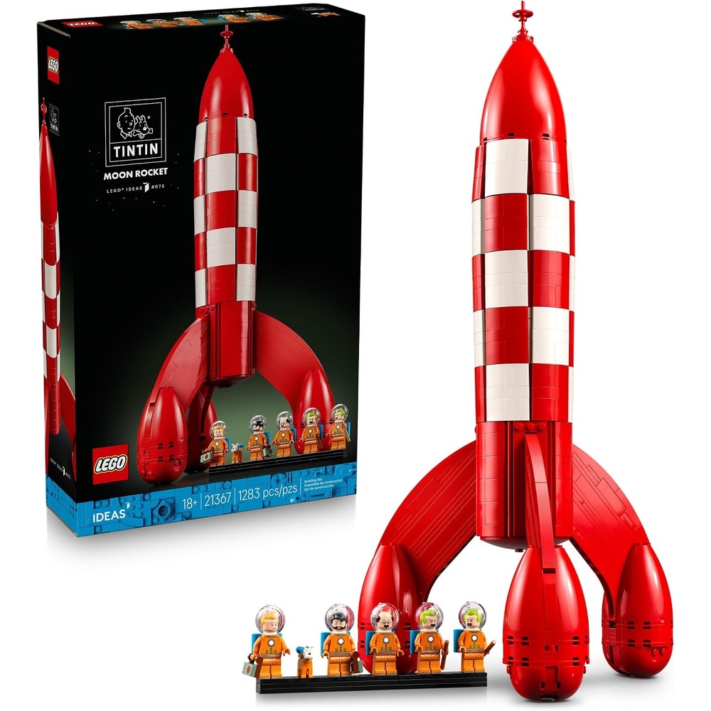 image:imageLEGO Ideas Tintin Moon Rocket Building Set for Adults Ages 18 Collectible Kit for Fans Bedroom or Home Office Decor Gifts for Comic Lovers 21367